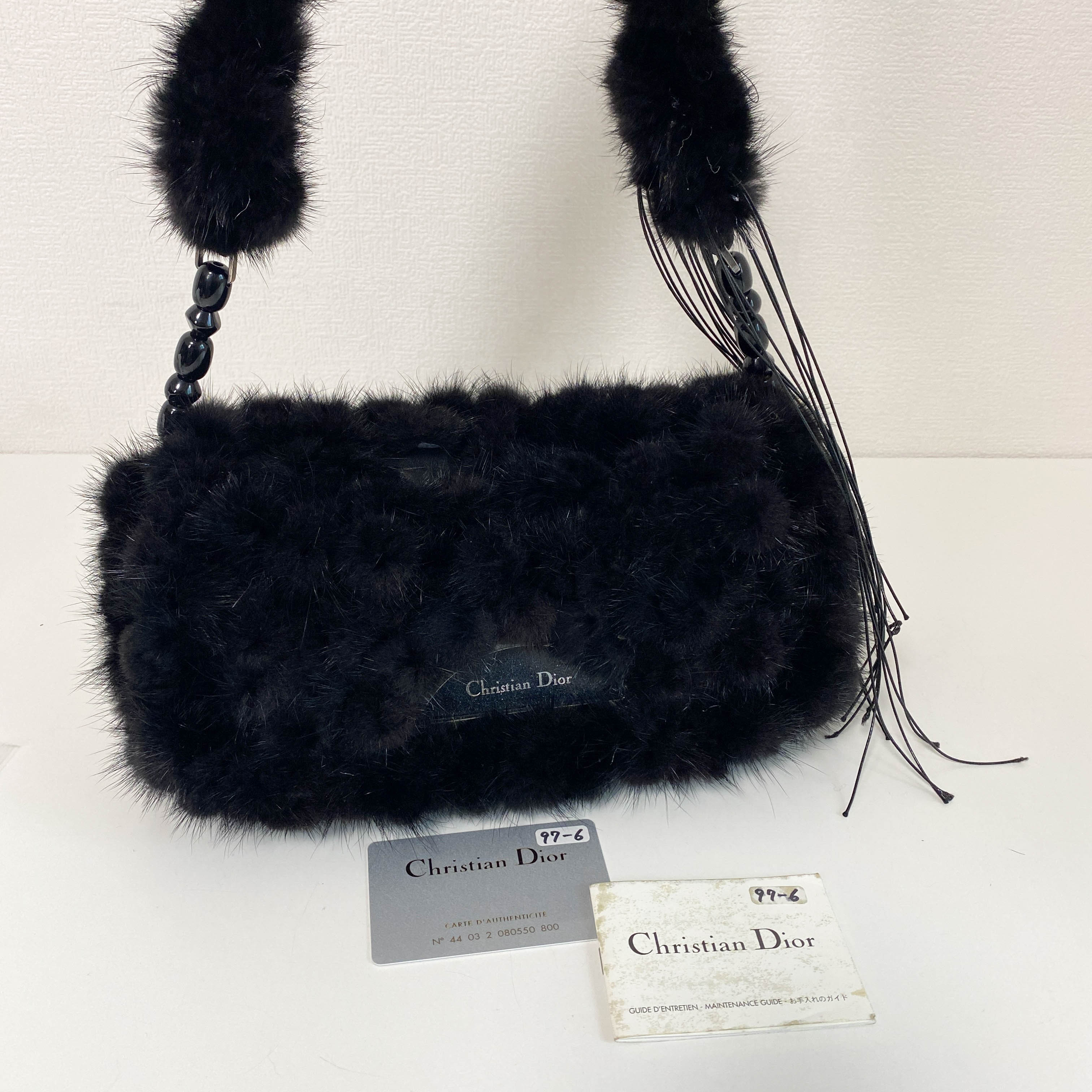 Malice Black Fur Shoulder Bag