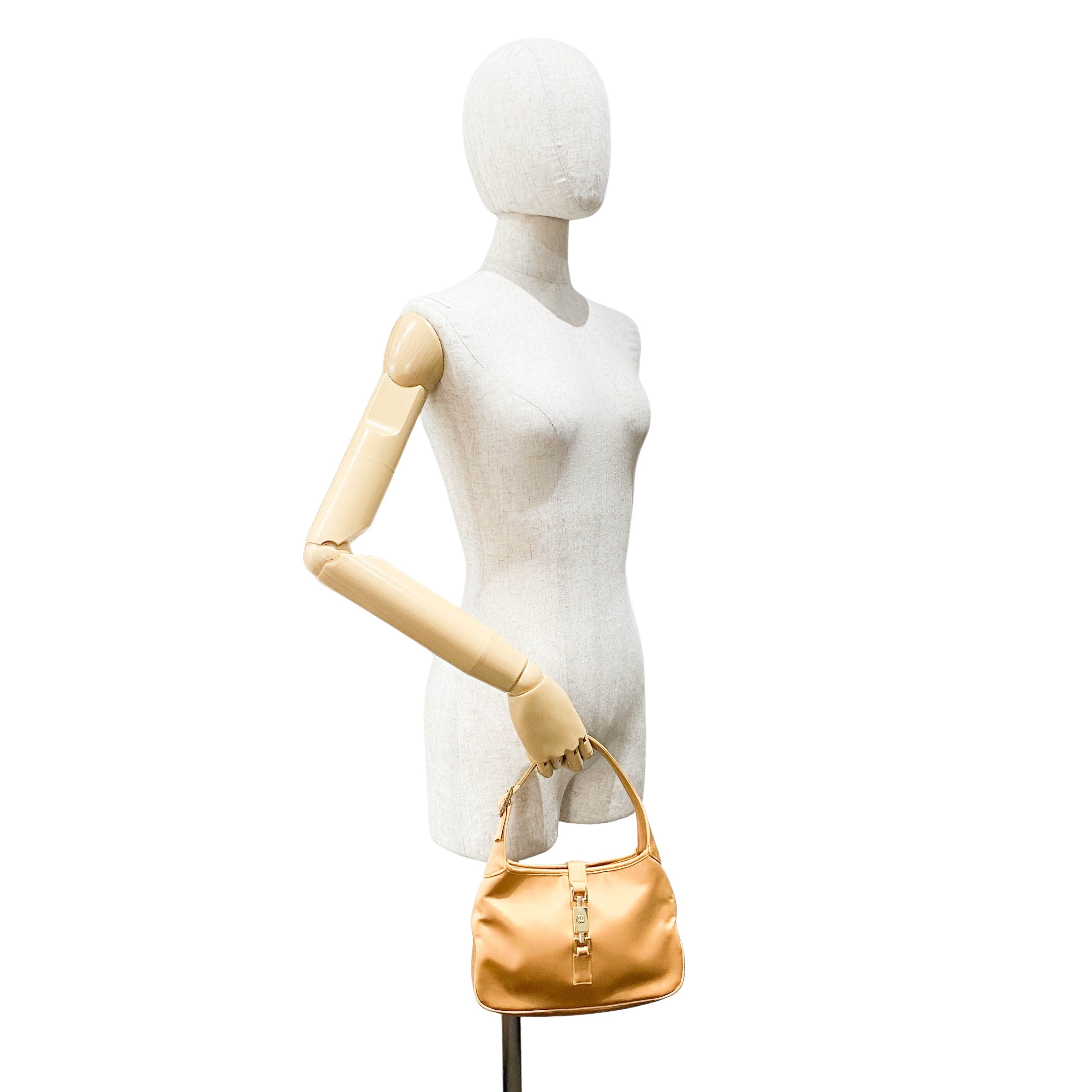 Jackie Yellow Satin Shoulder Bag