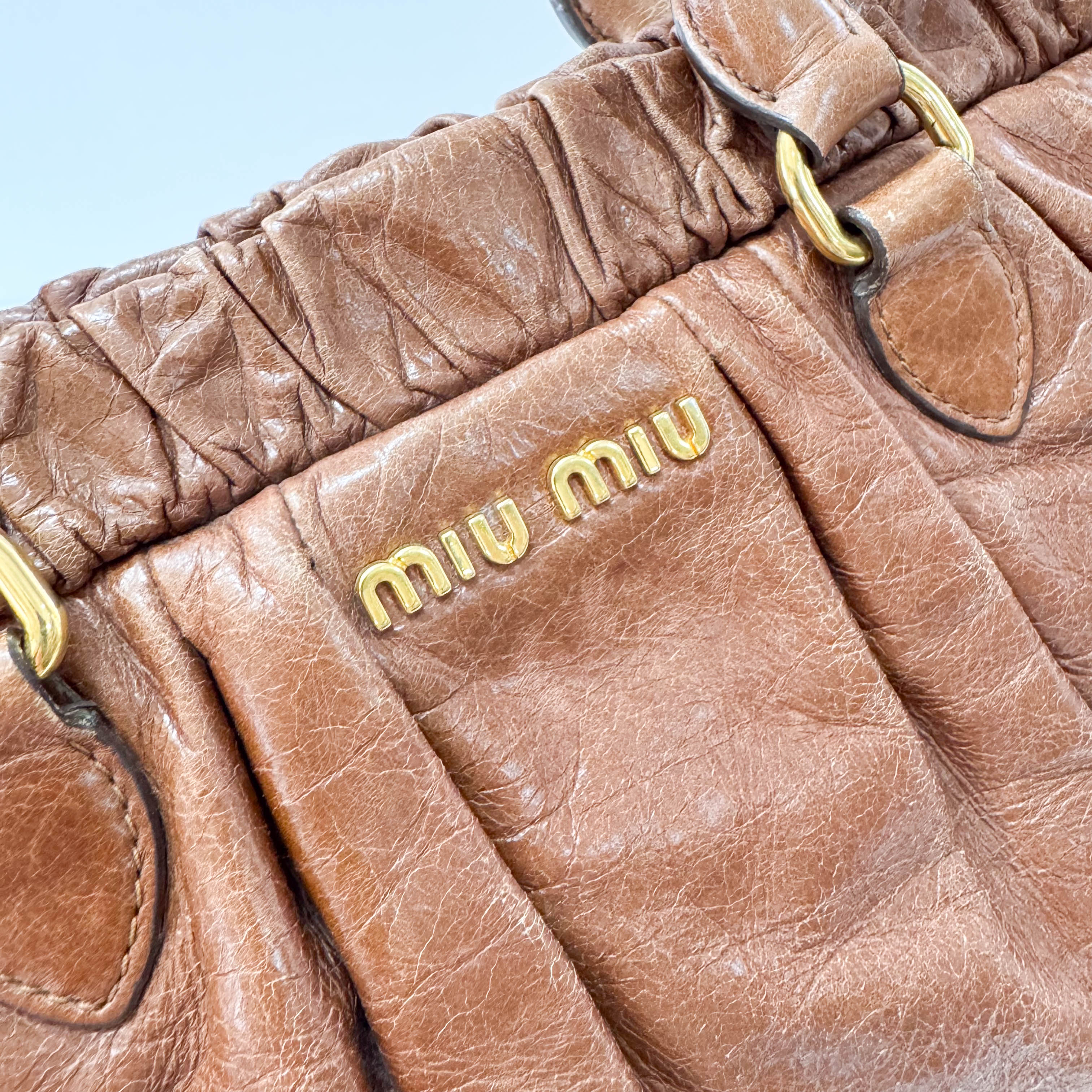 Vitello Brown Leather Shoulder Bag