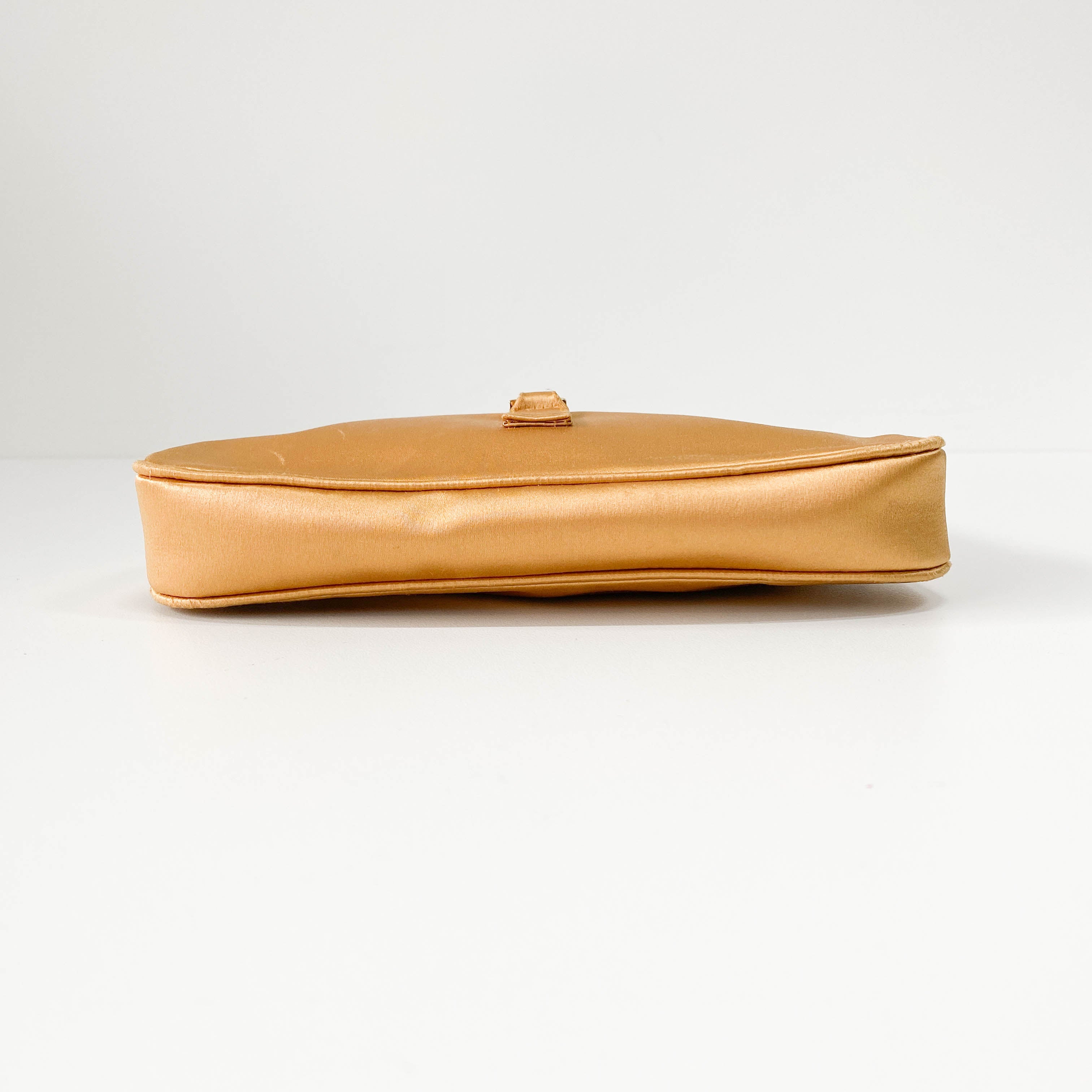 Jackie Yellow Satin Shoulder Bag