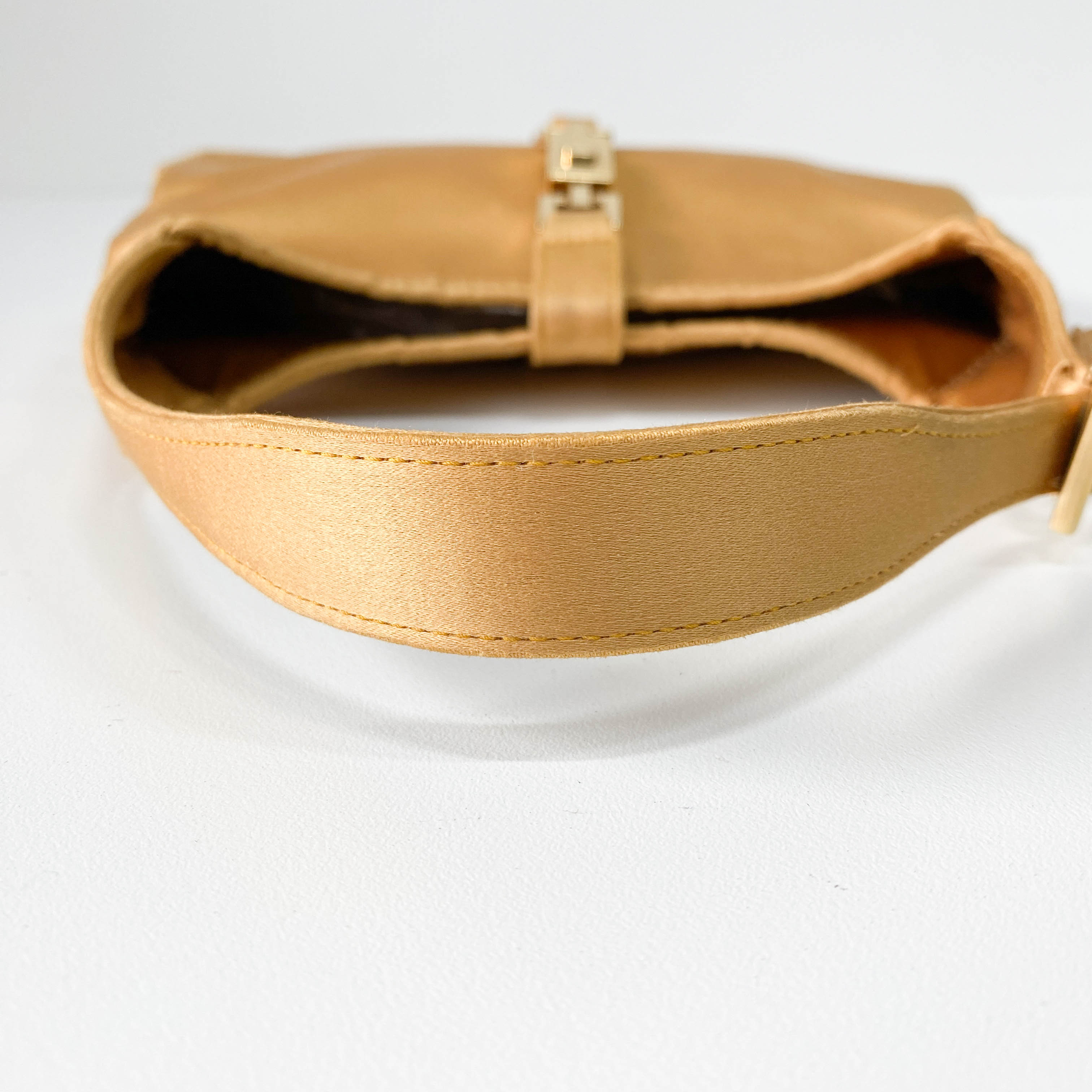 Jackie Yellow Satin Shoulder Bag