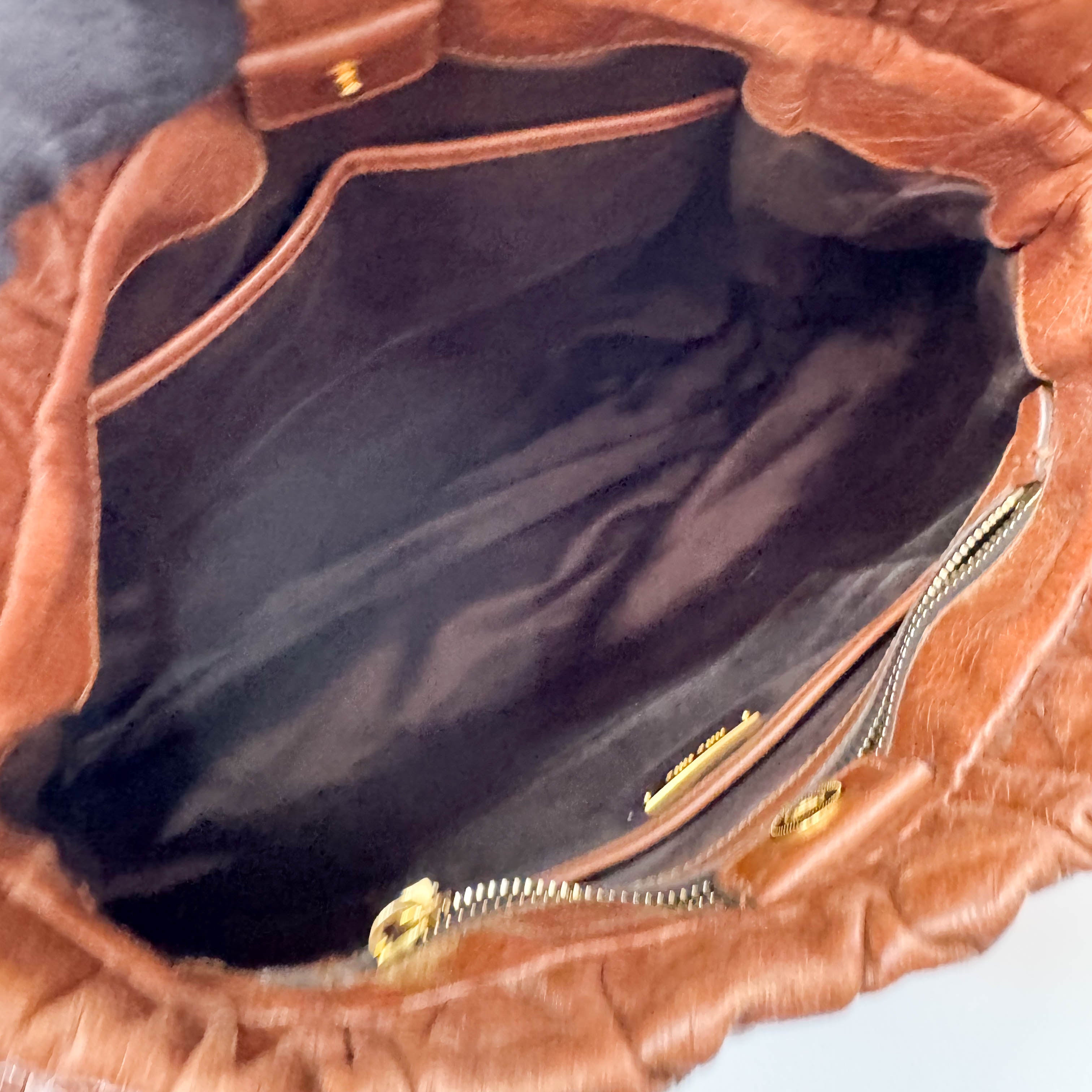 Vitello Brown Leather Shoulder Bag