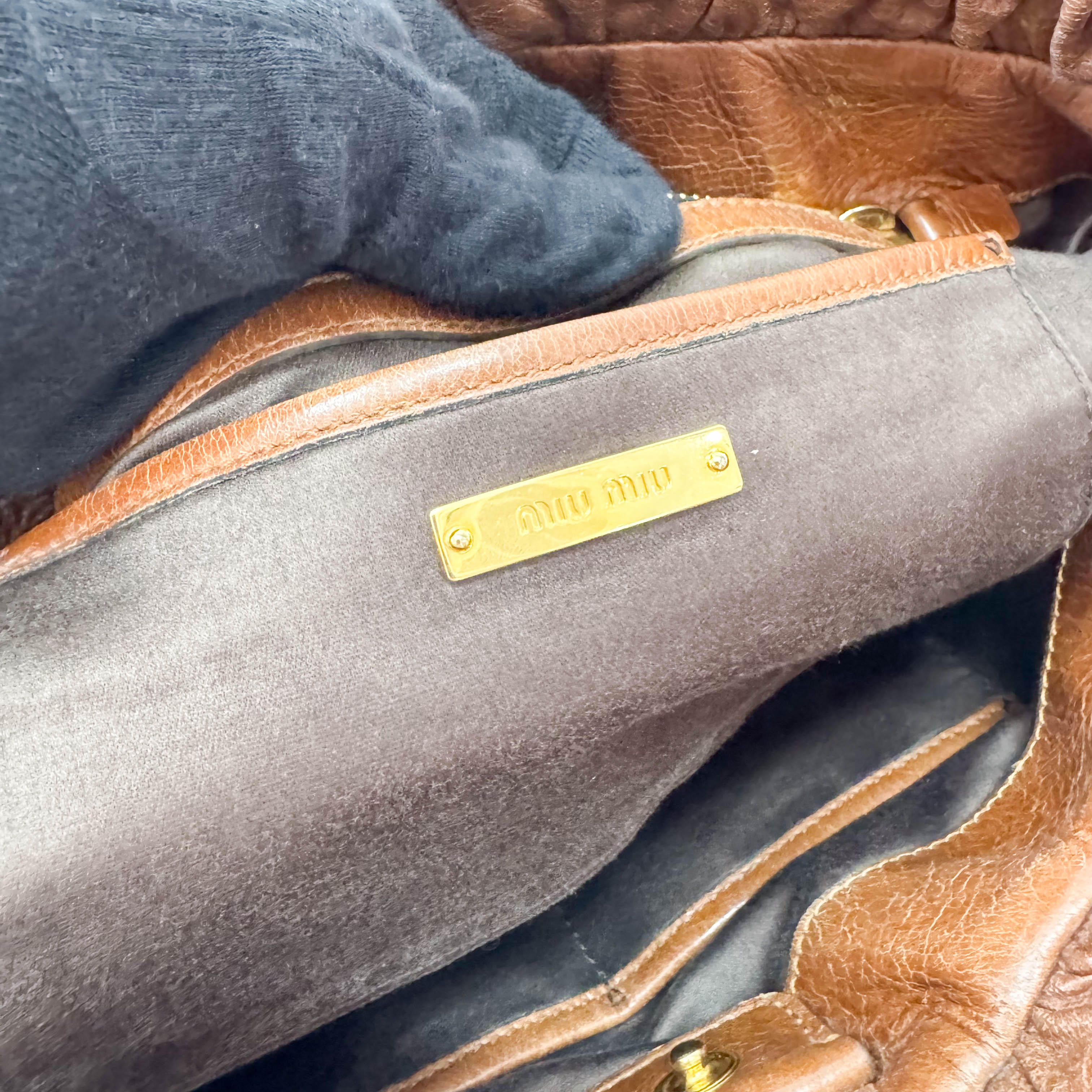 Vitello Brown Leather Shoulder Bag