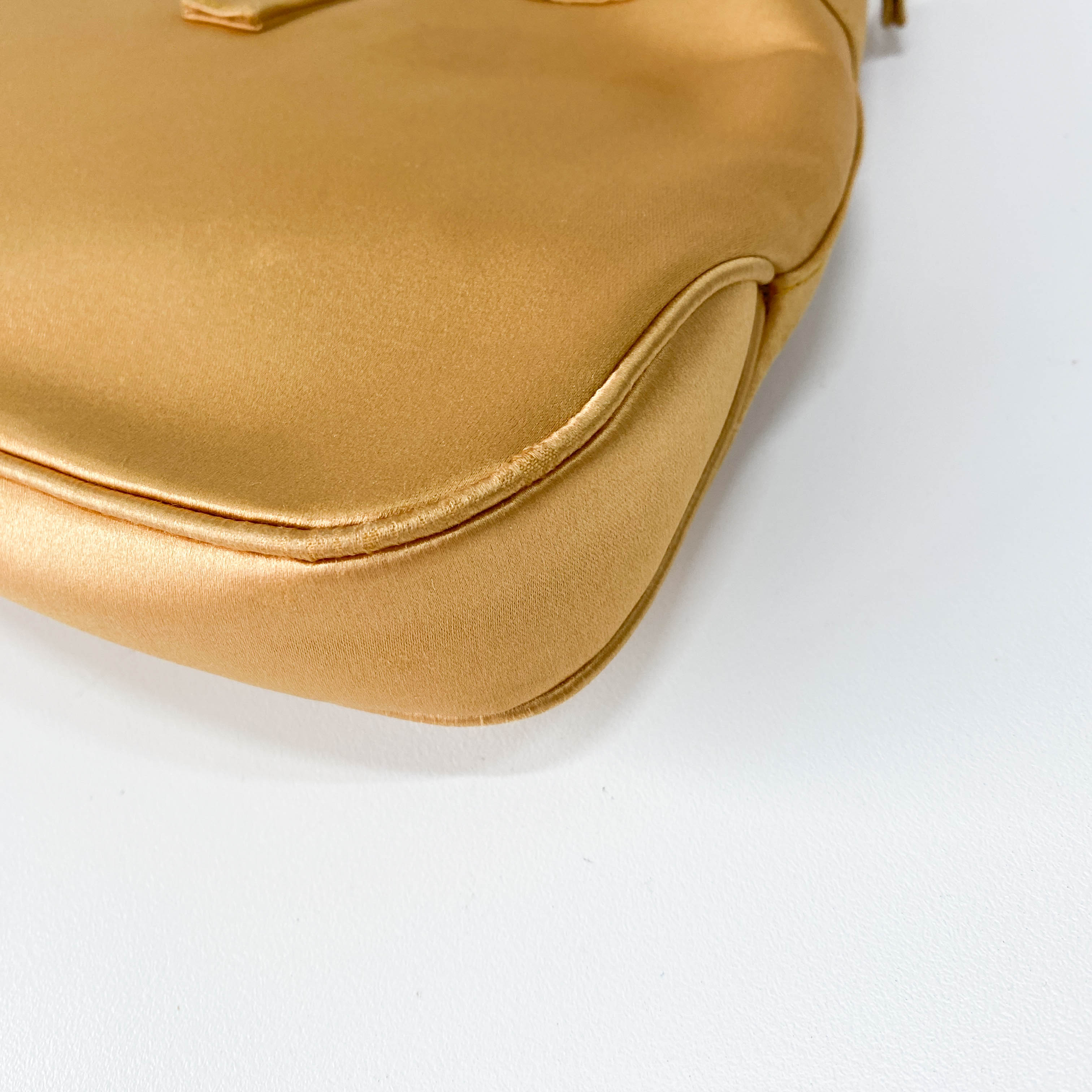 Jackie Yellow Satin Shoulder Bag