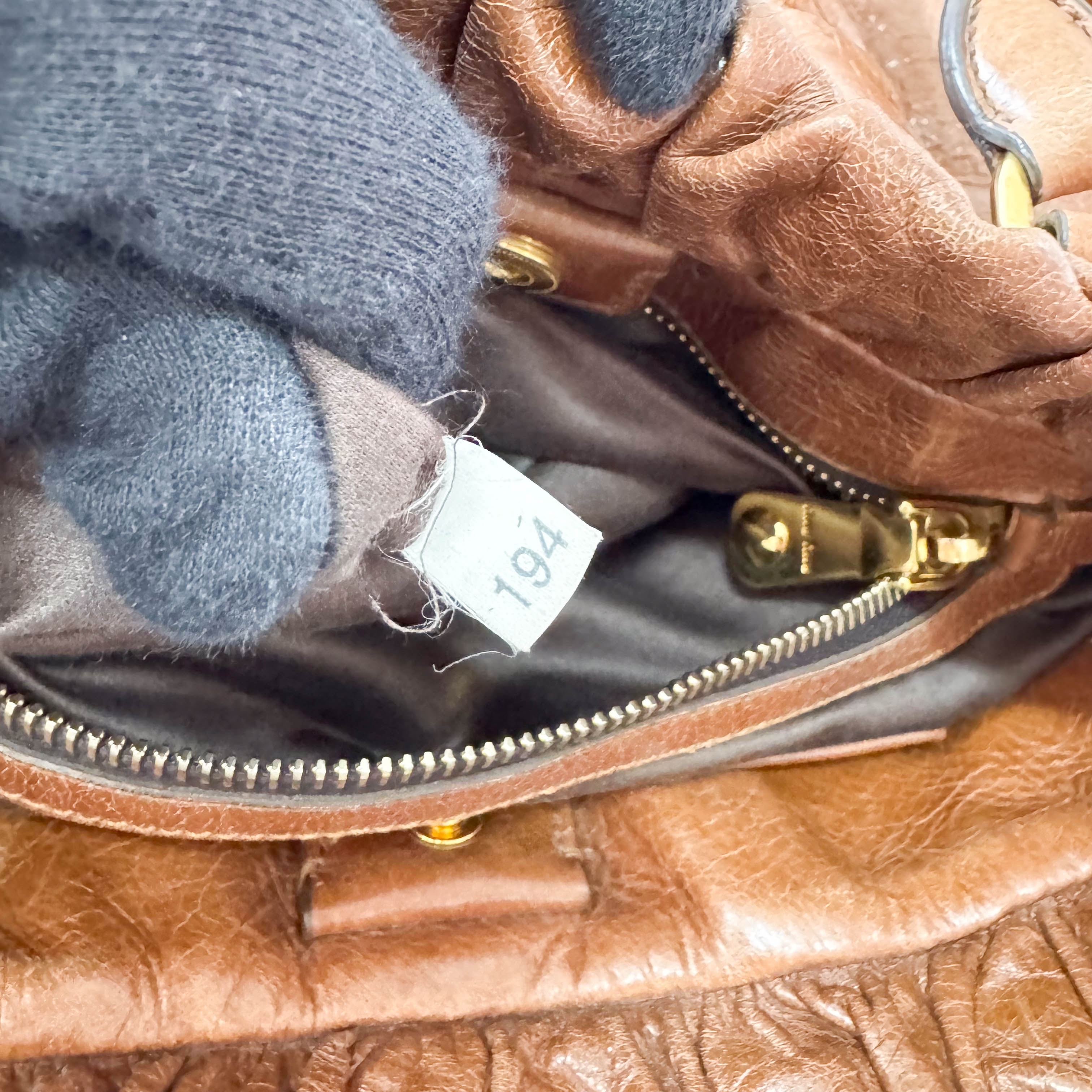 Vitello Brown Leather Shoulder Bag