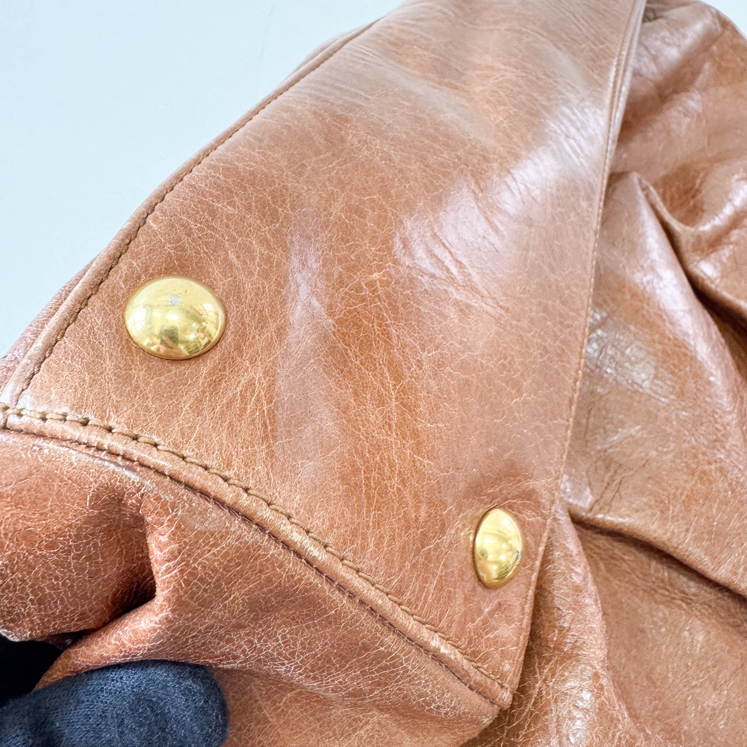 Vitello Brown Leather Shoulder Bag