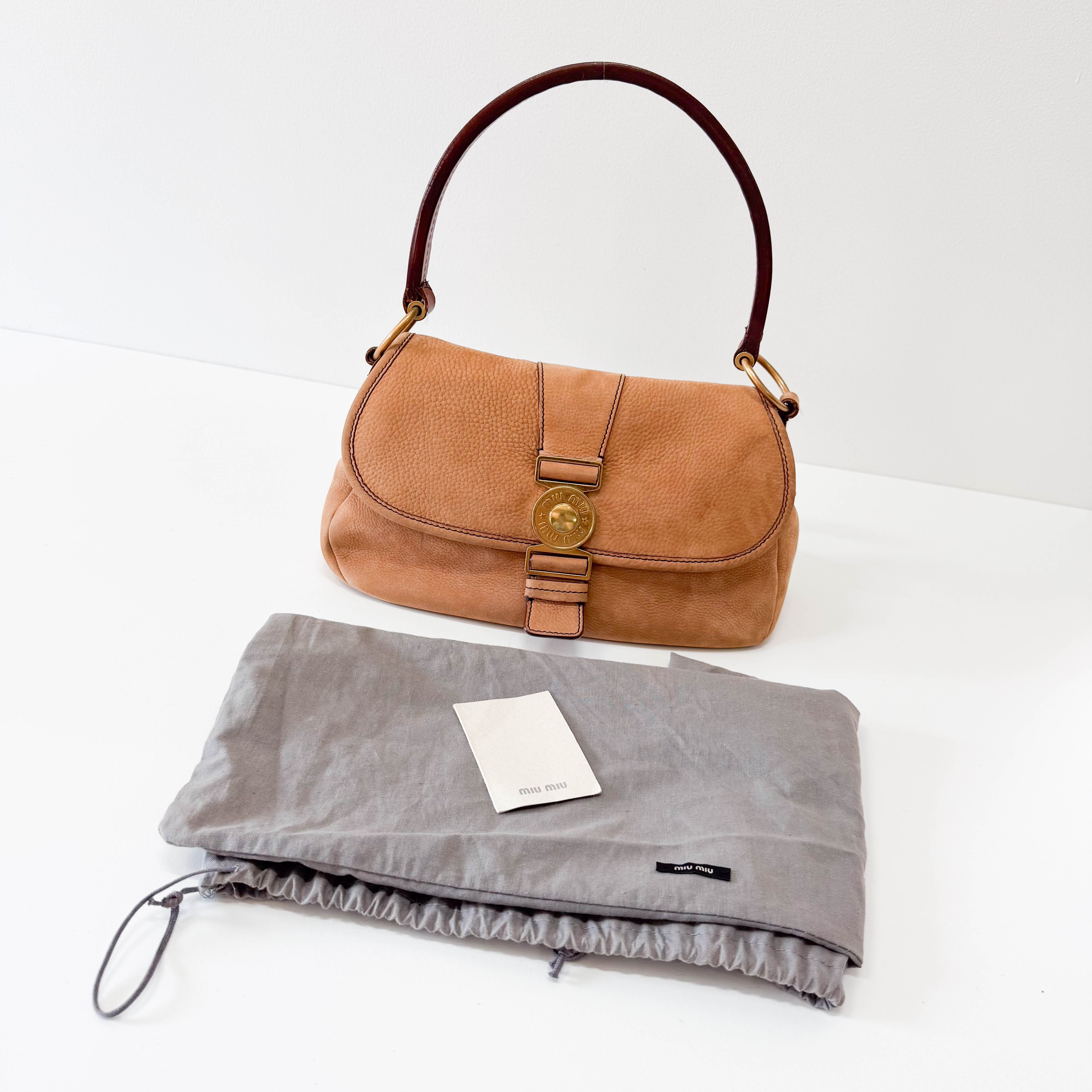 Archive Brown Nubuck Leather Shoulder Bag