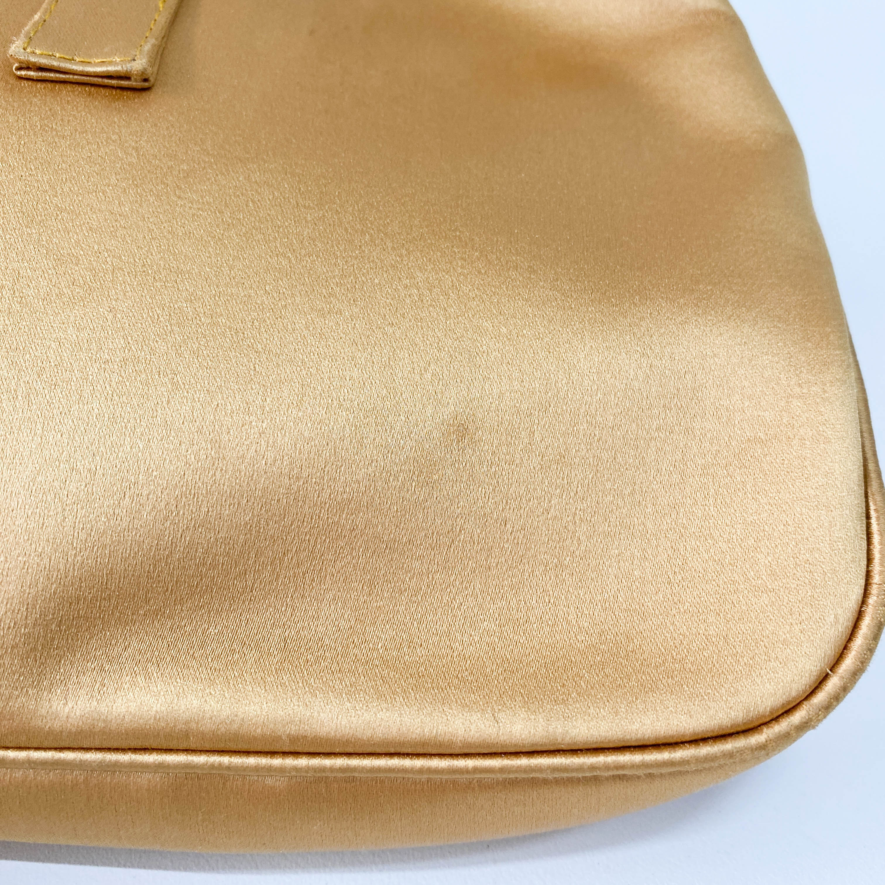 Jackie Yellow Satin Shoulder Bag