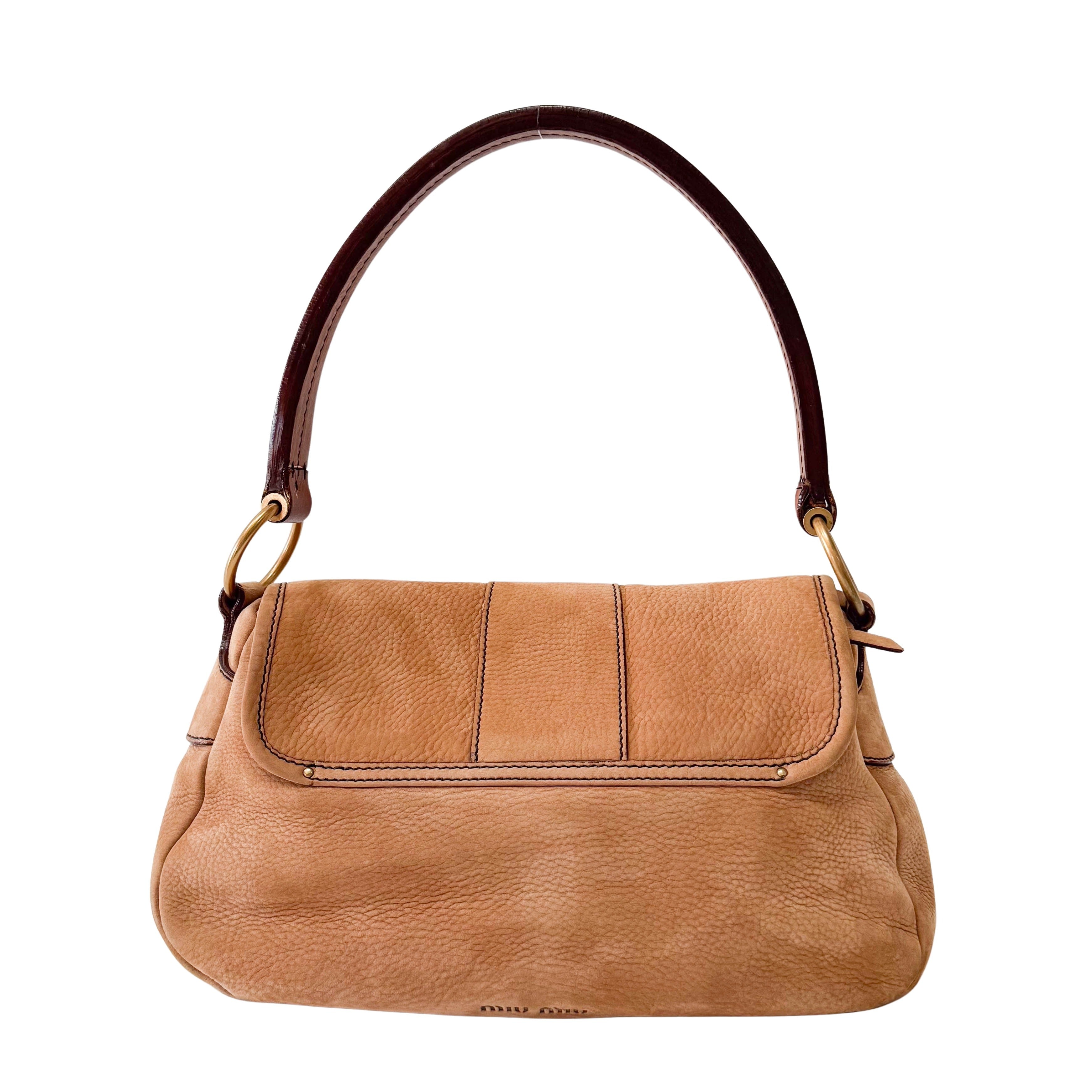 Archive Brown Nubuck Leather Shoulder Bag