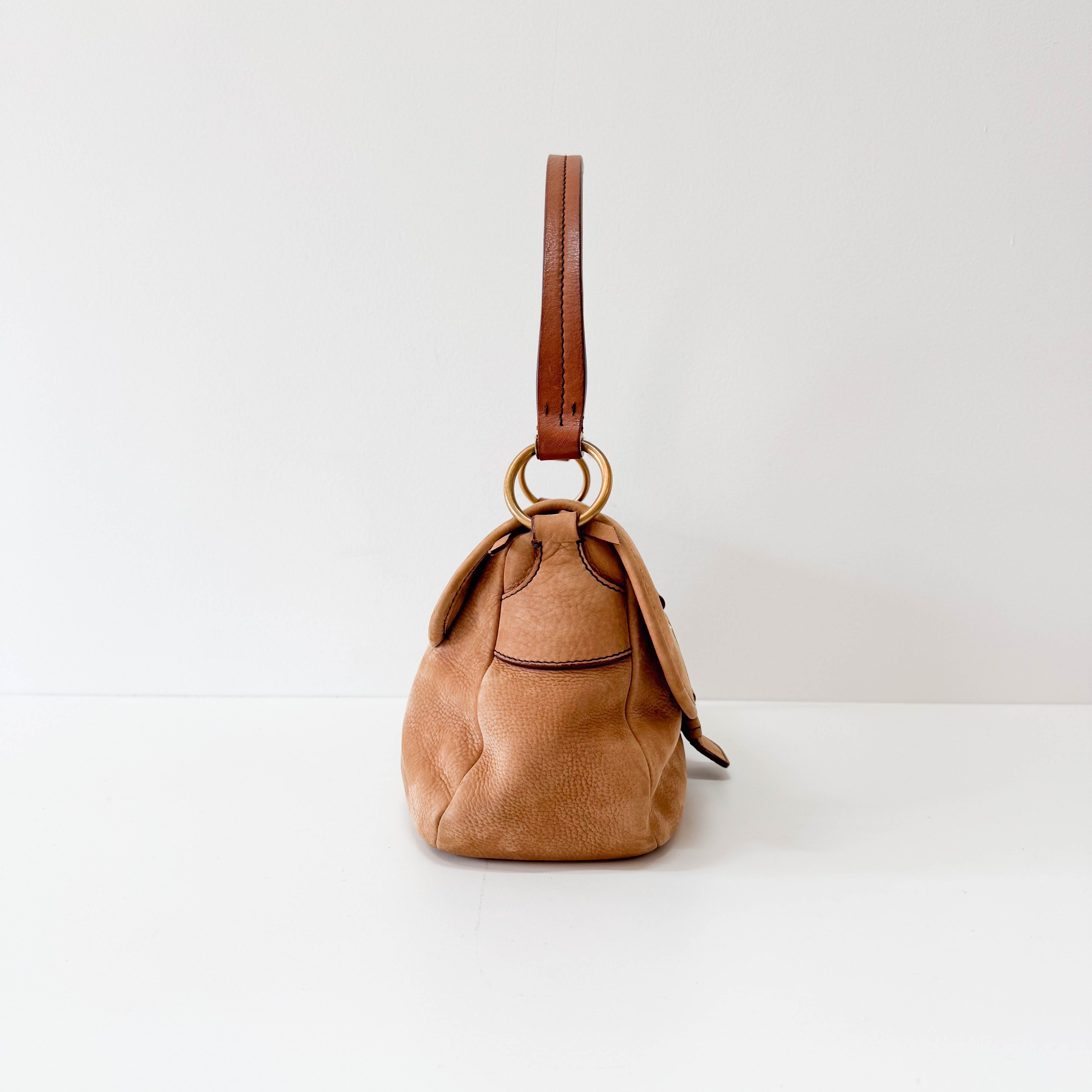 Archive Brown Nubuck Leather Shoulder Bag