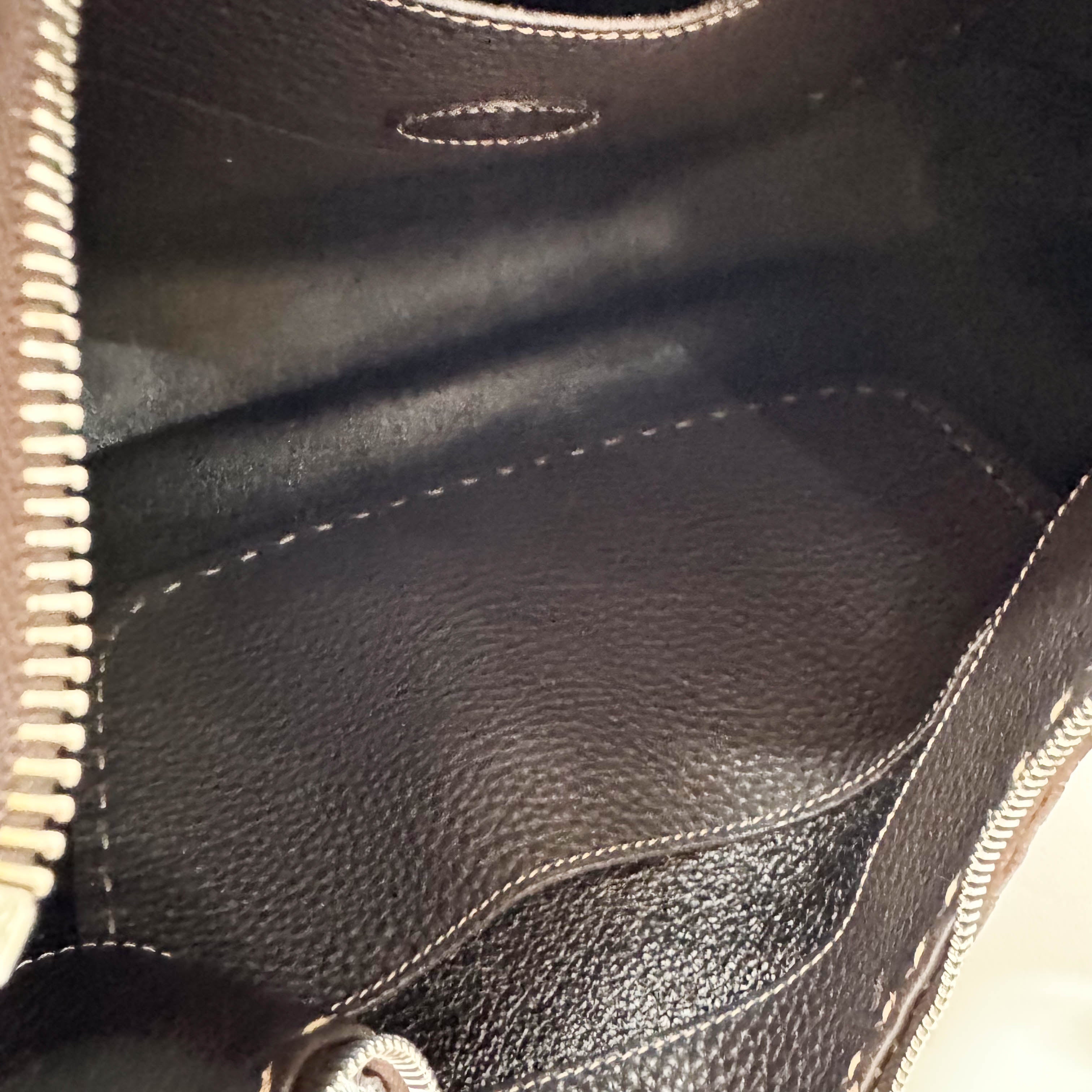 Leather Stitch Hobo Shoulder Bag