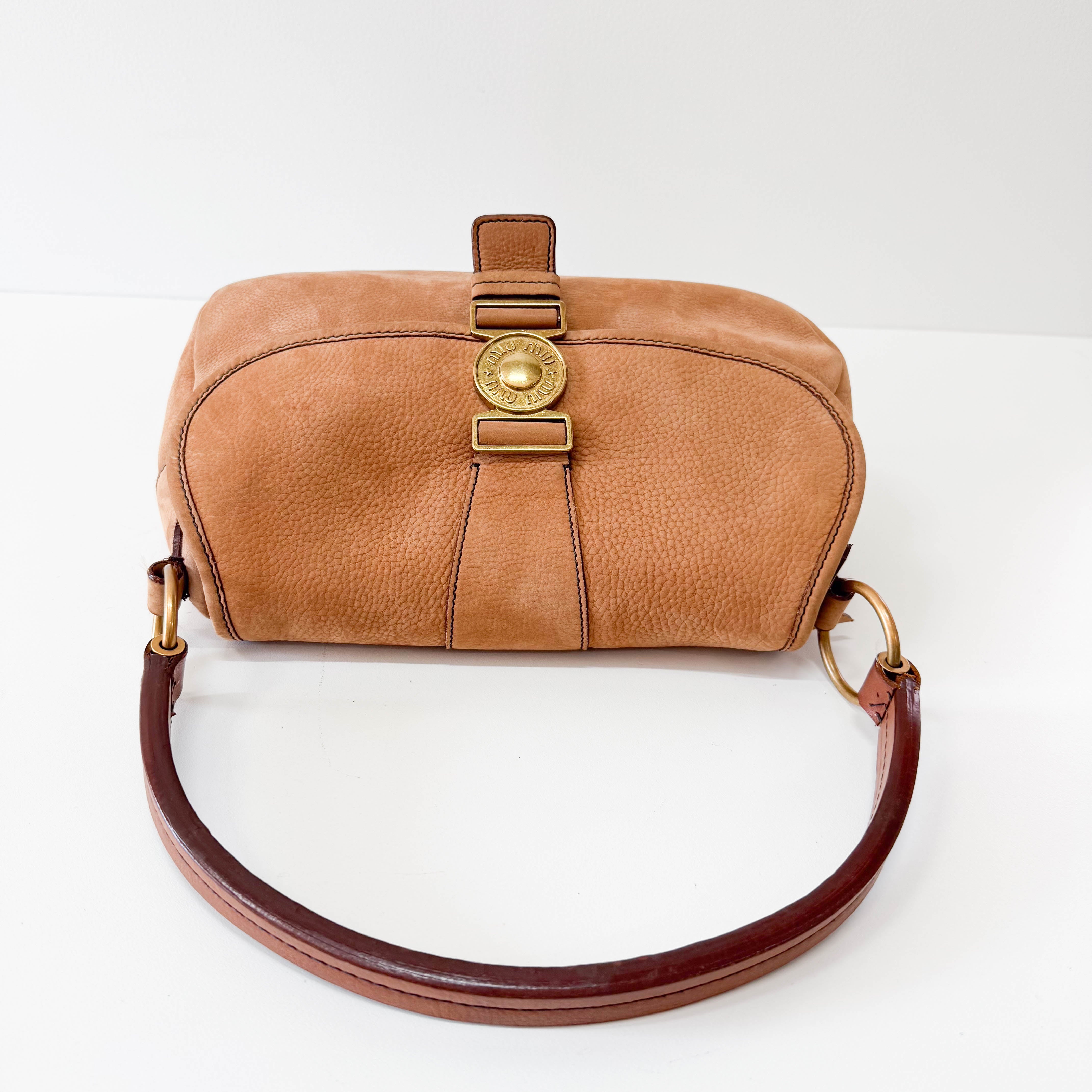 Archive Brown Nubuck Leather Shoulder Bag