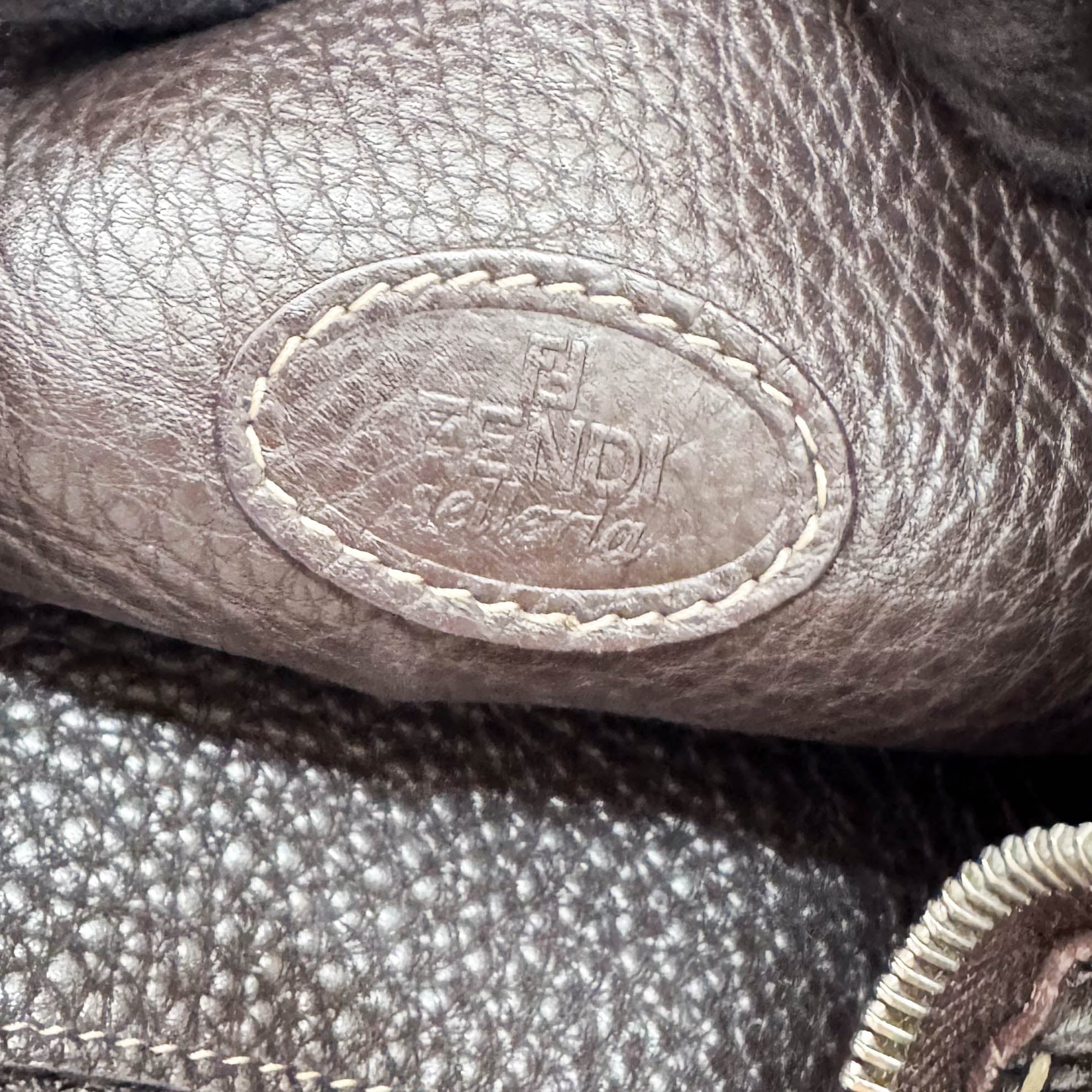 Leather Stitch Hobo Shoulder Bag