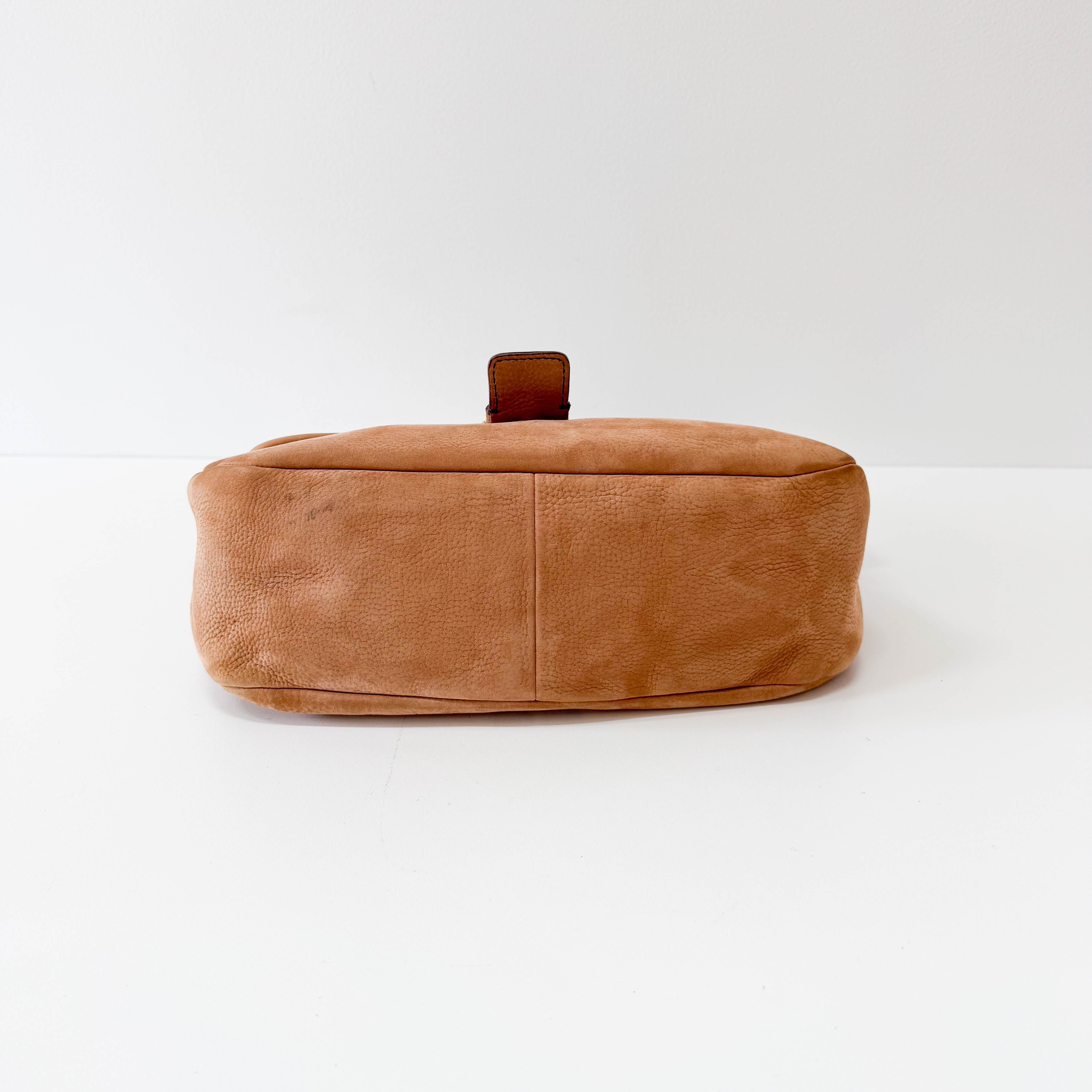 Archive Brown Nubuck Leather Shoulder Bag