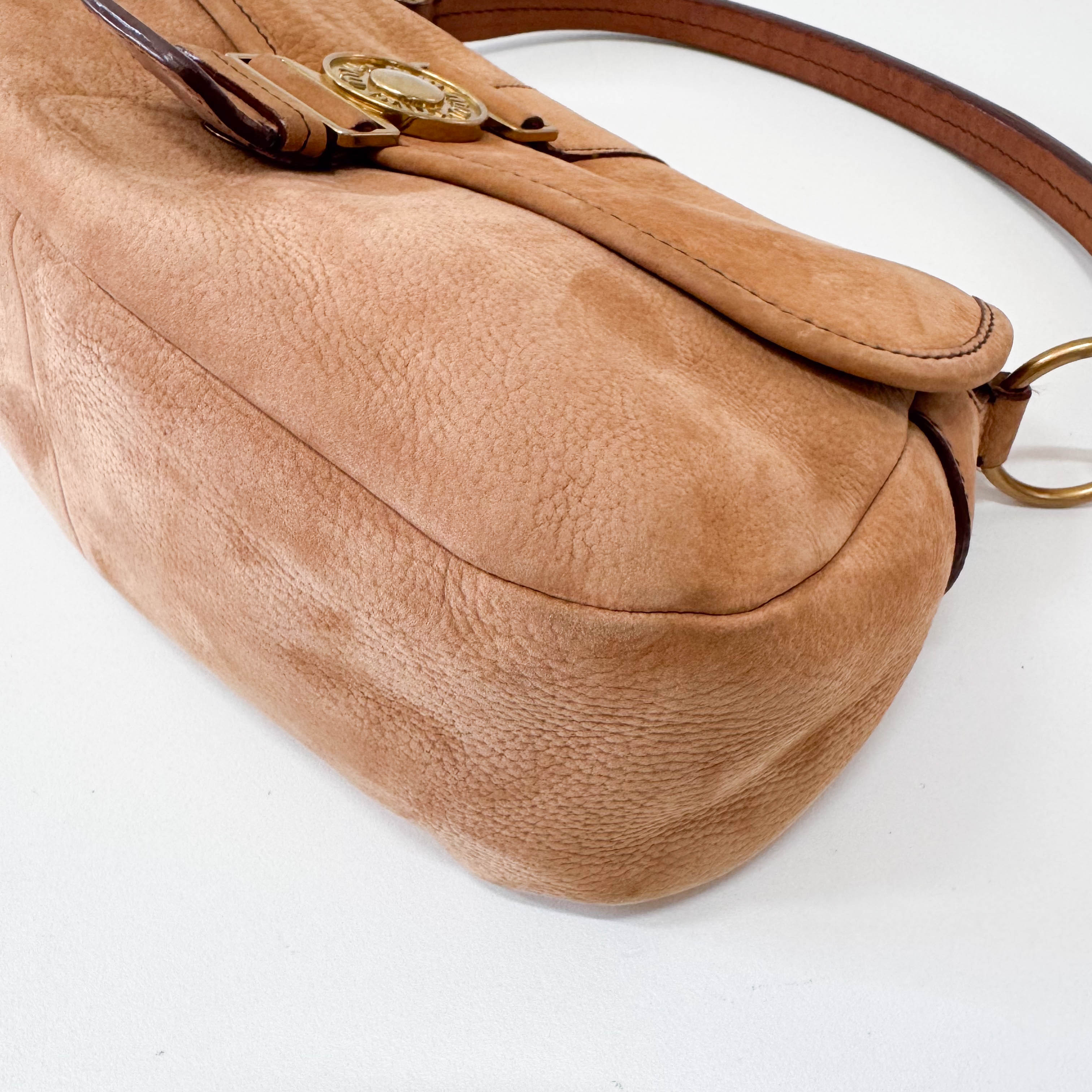 Archive Brown Nubuck Leather Shoulder Bag
