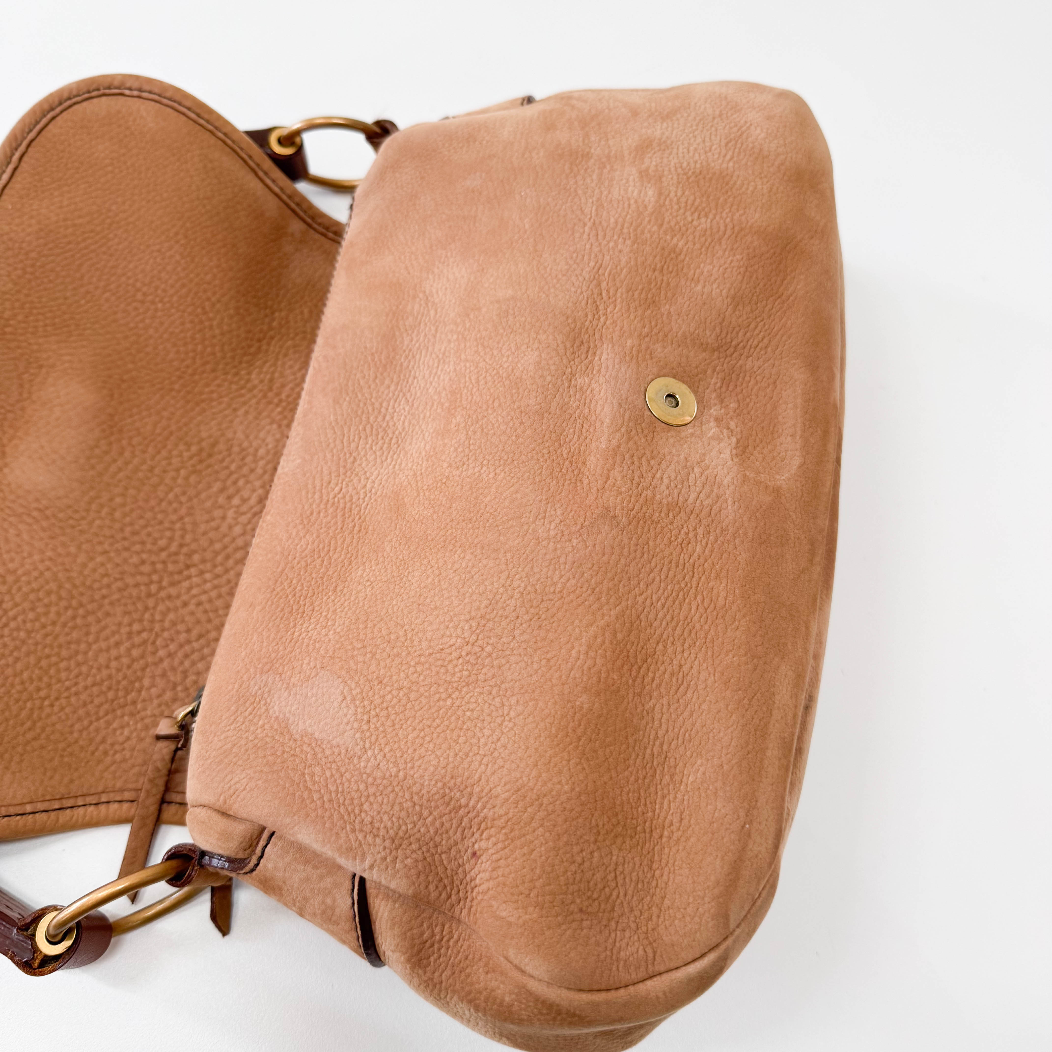Archive Brown Nubuck Leather Shoulder Bag