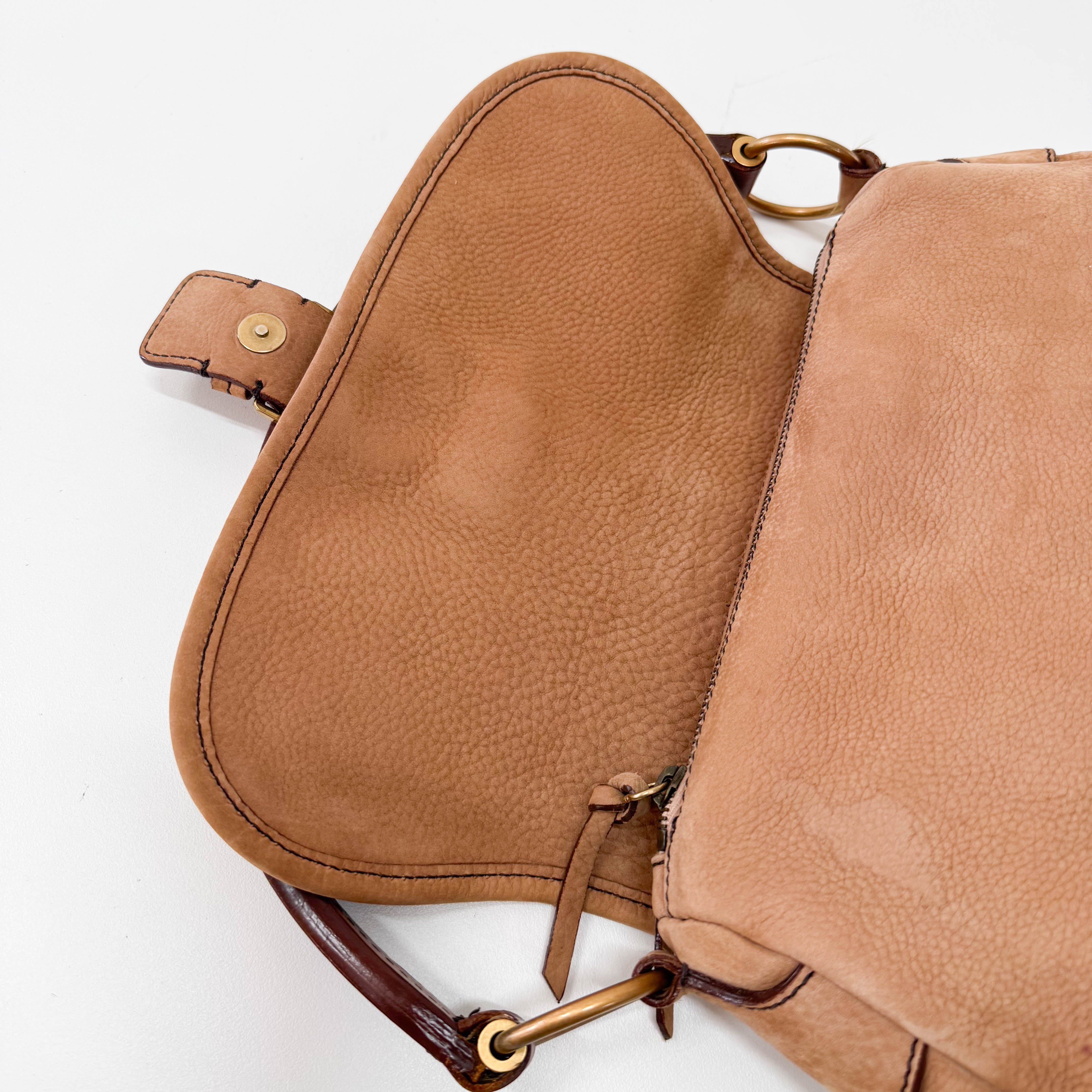 Archive Brown Nubuck Leather Shoulder Bag