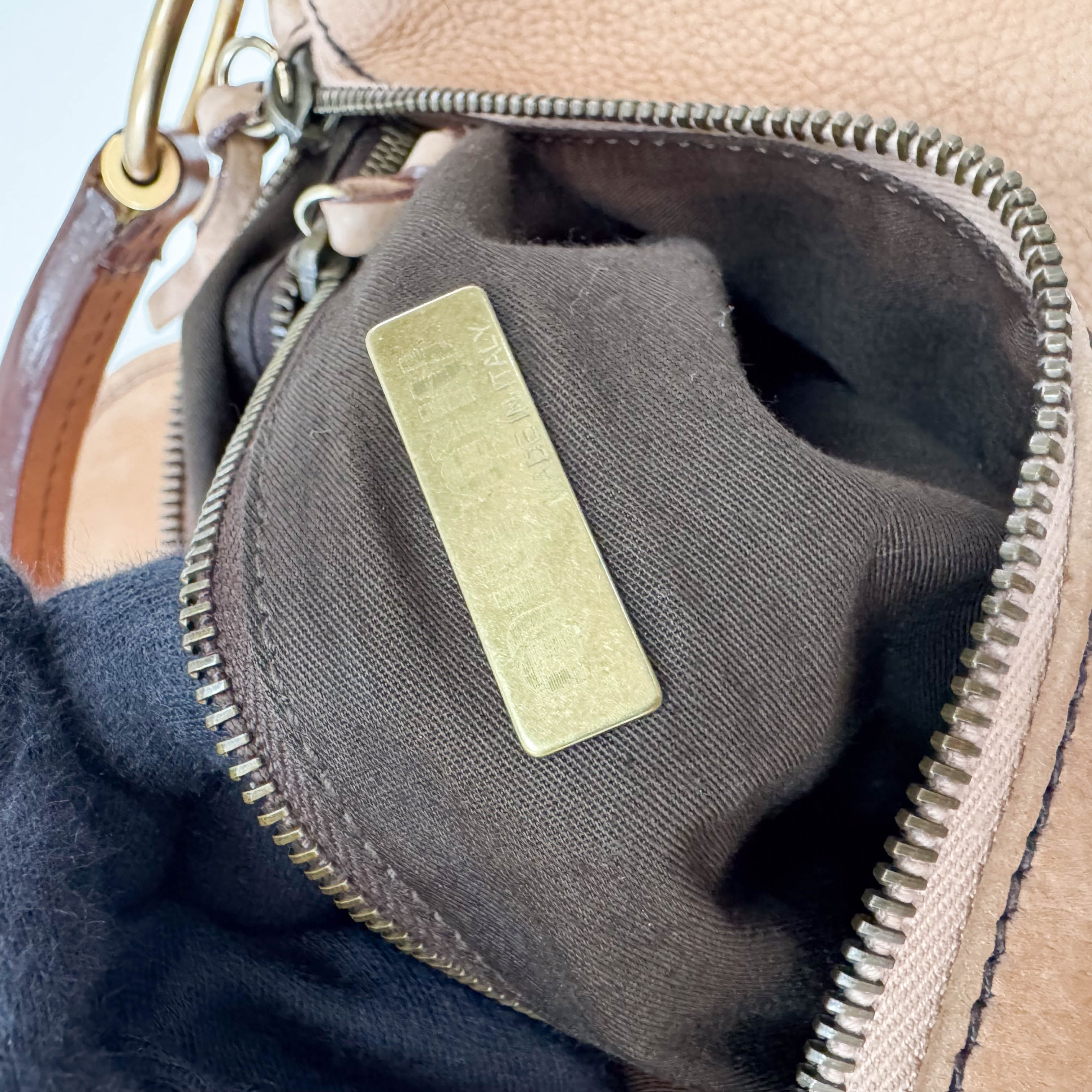 Archive Brown Nubuck Leather Shoulder Bag