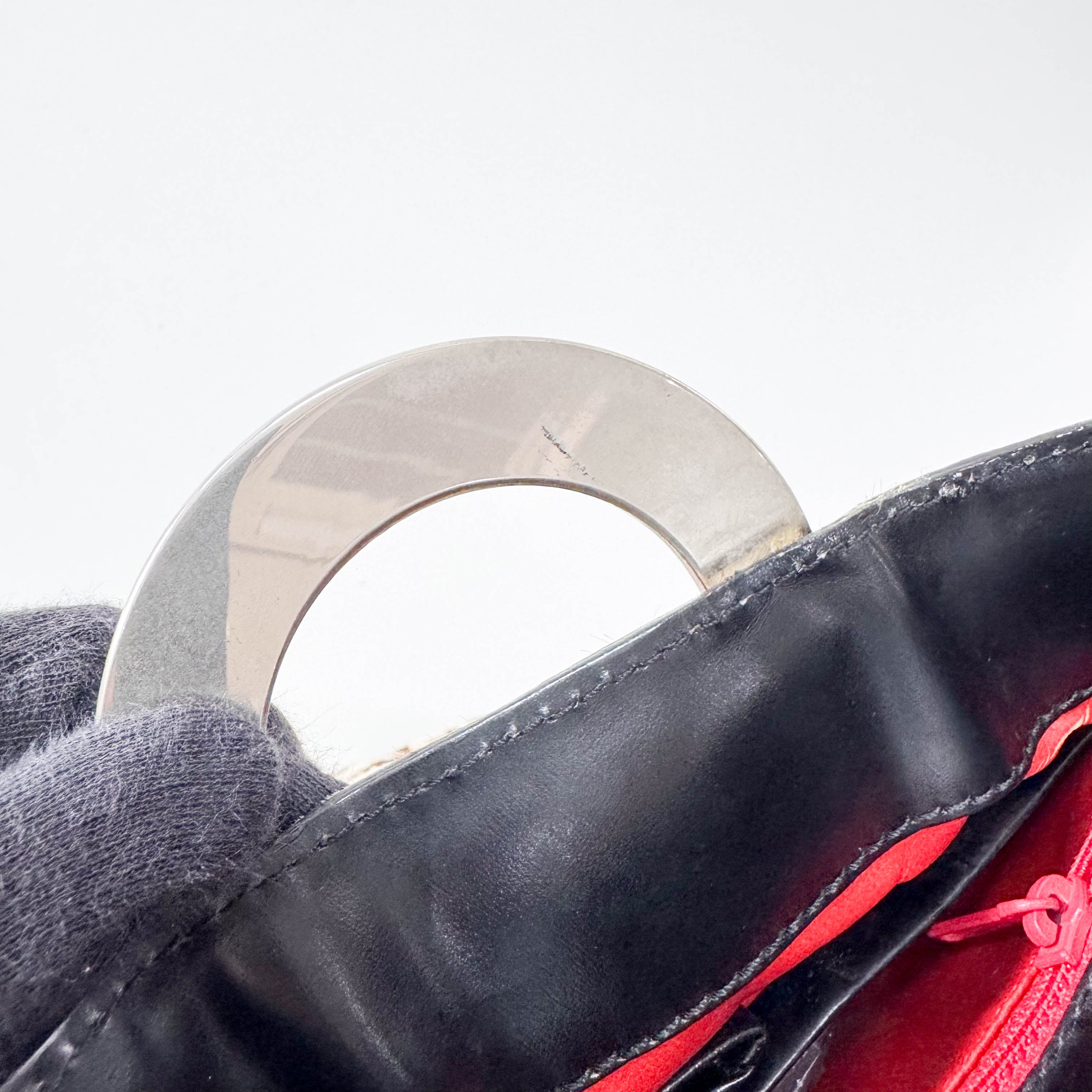 Circle Logo Brown & Neutral Pony Hair Shoulder Bag