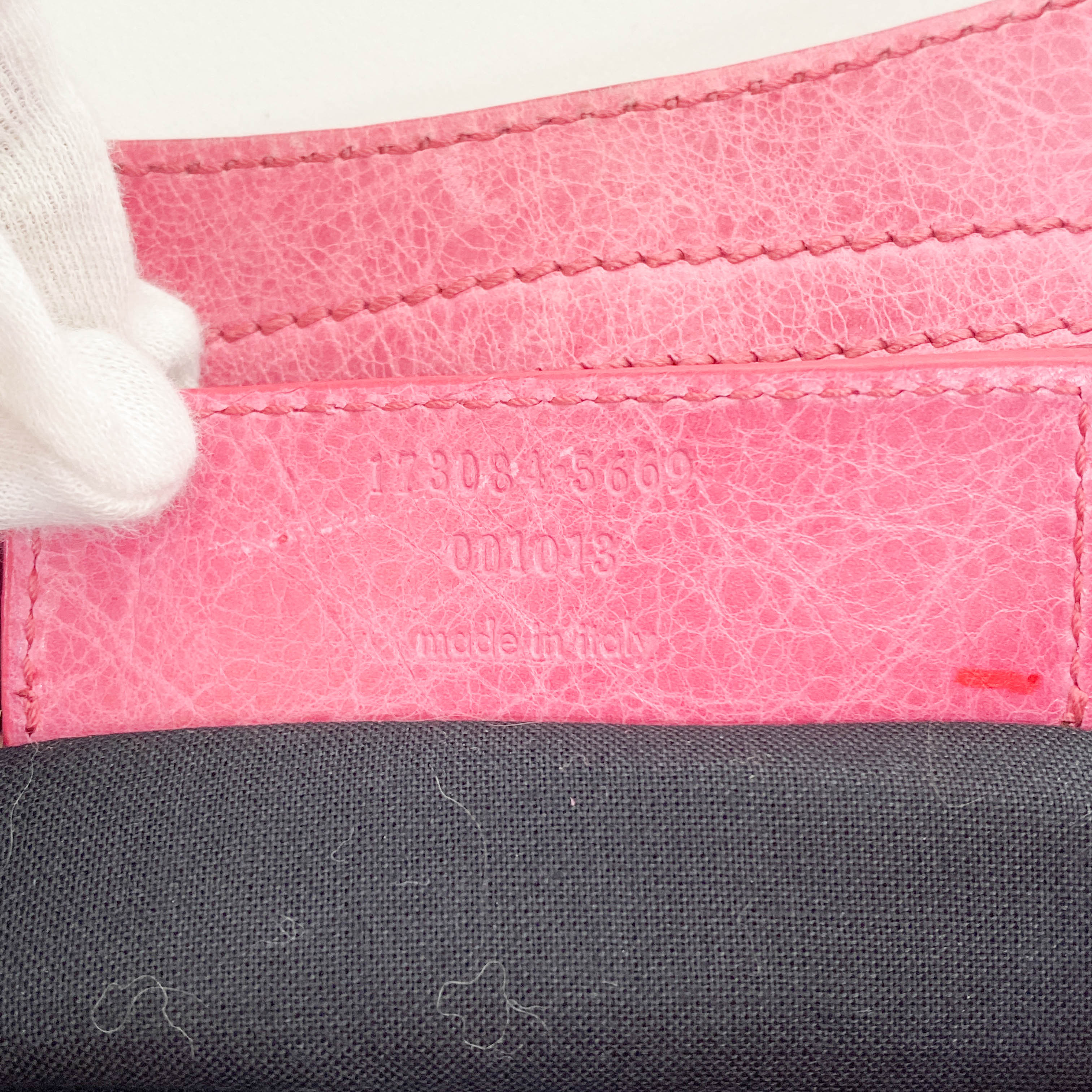 Giant 21 Hardware Pink Leather Two Way Bag