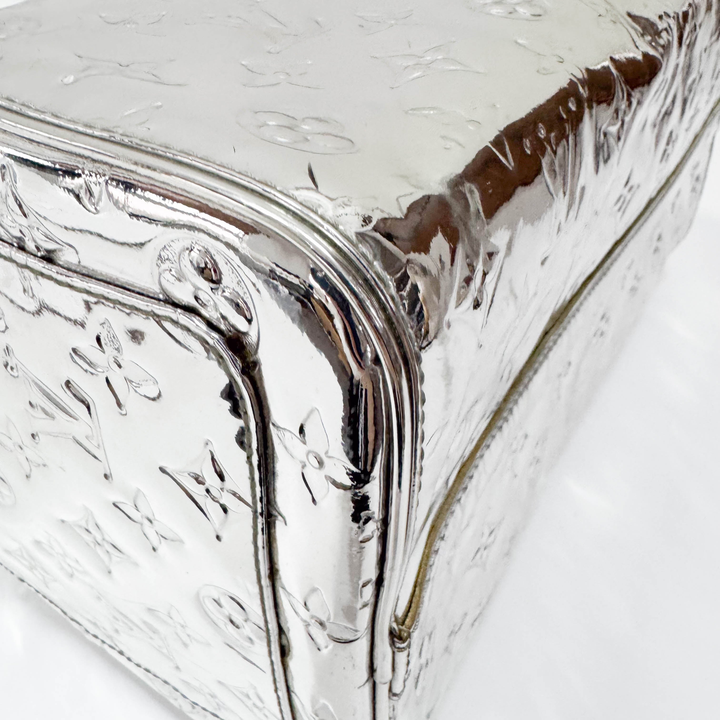 Speedy 35 Monogram Mirror World Silver Coated Canvas Handbag