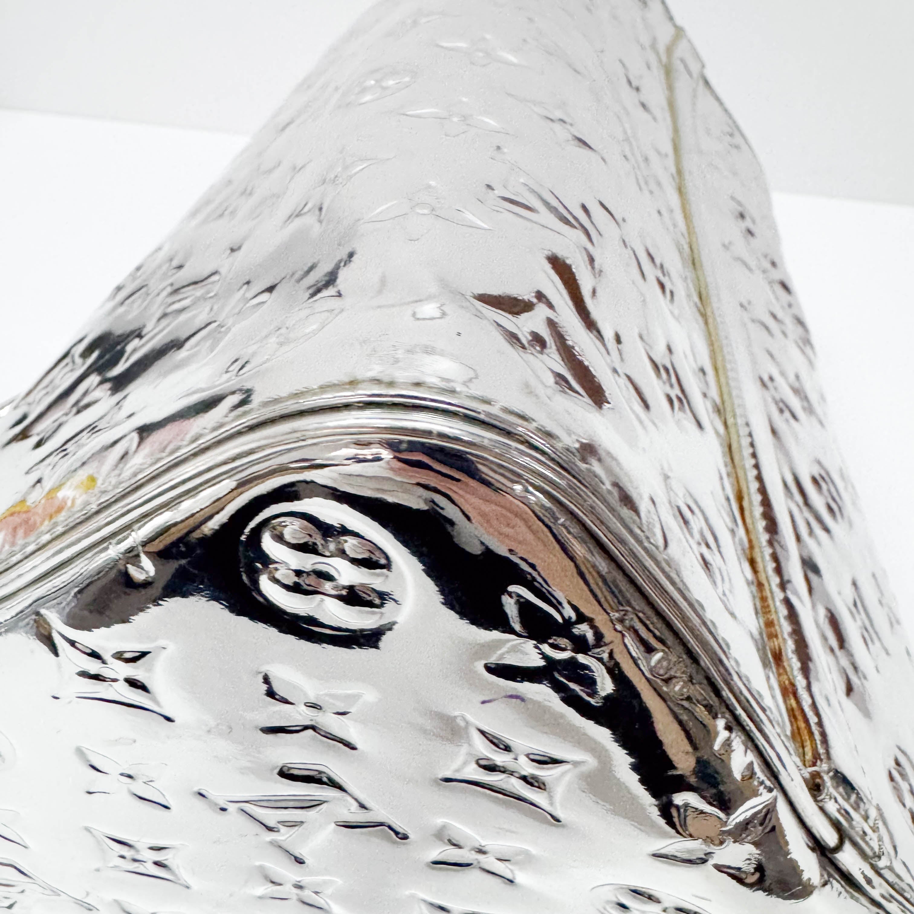 Speedy 35 Monogram Mirror World Silver Coated Canvas Handbag