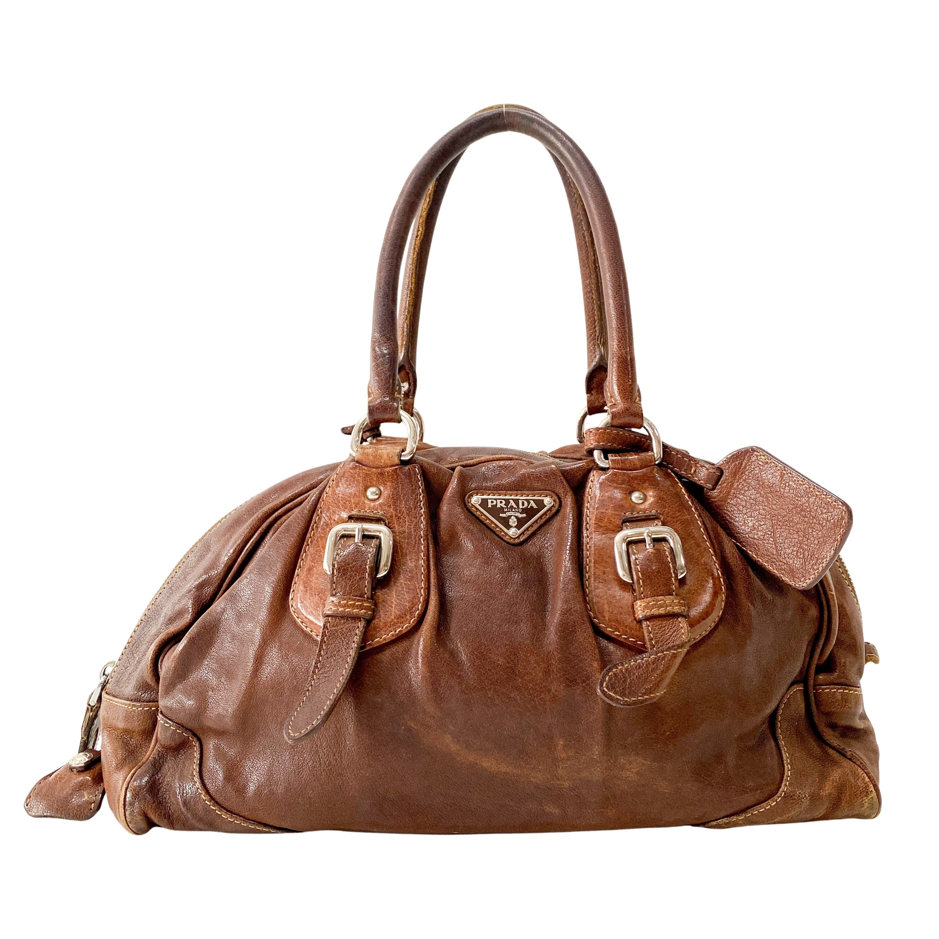 Brown Leather Handle Bag