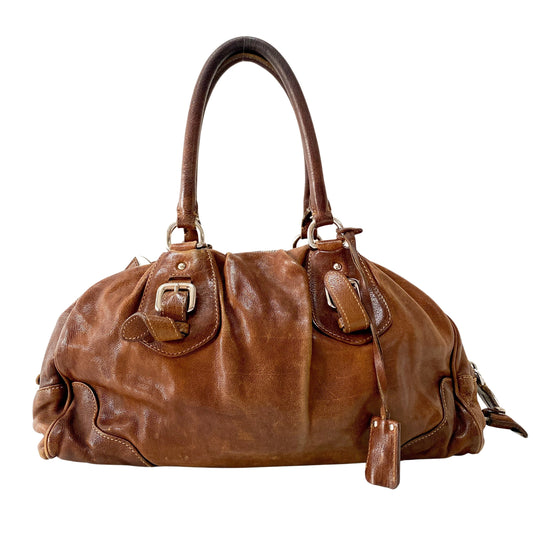 Brown Leather Handle Bag