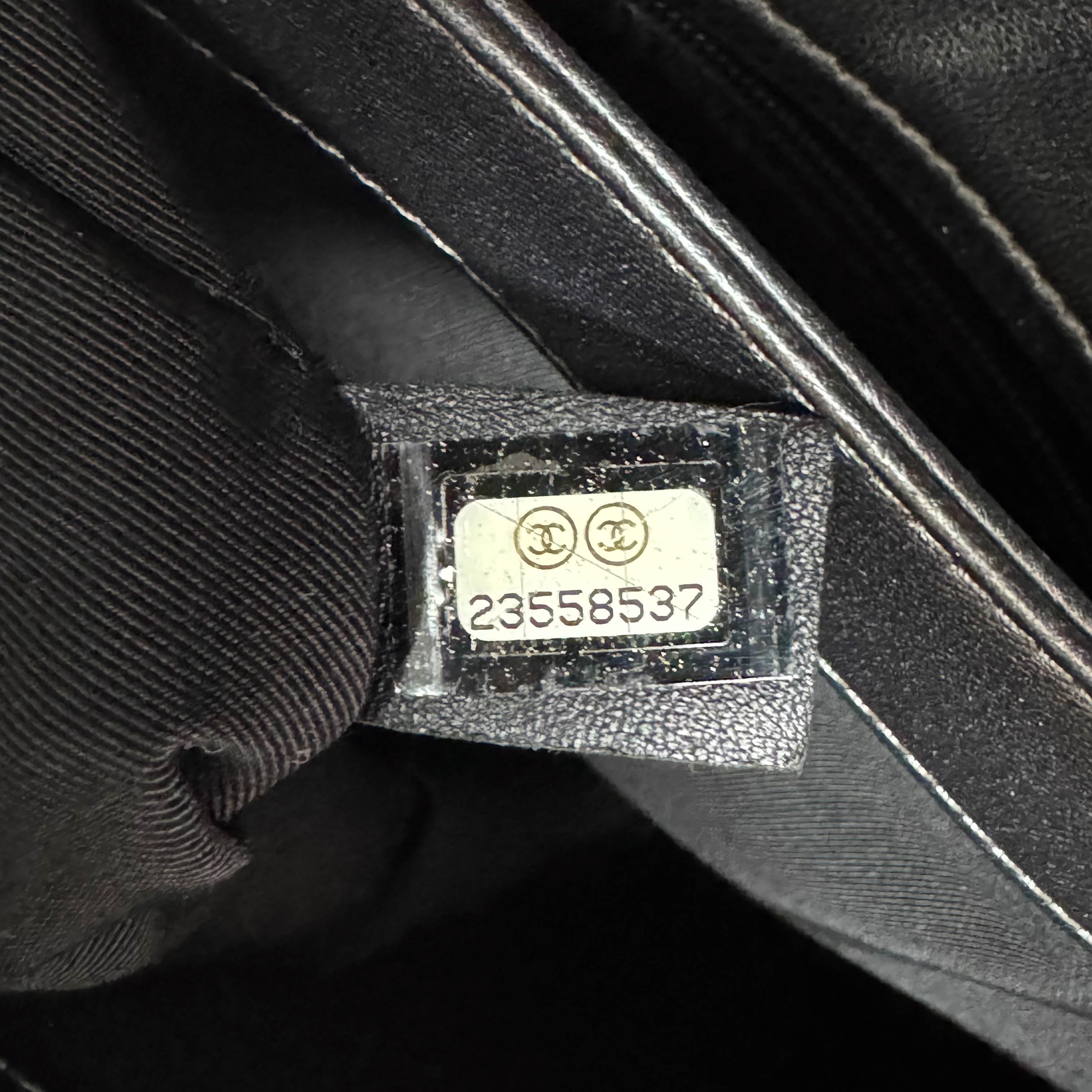 Metallic Grey Flap Chain Shoulder Bag