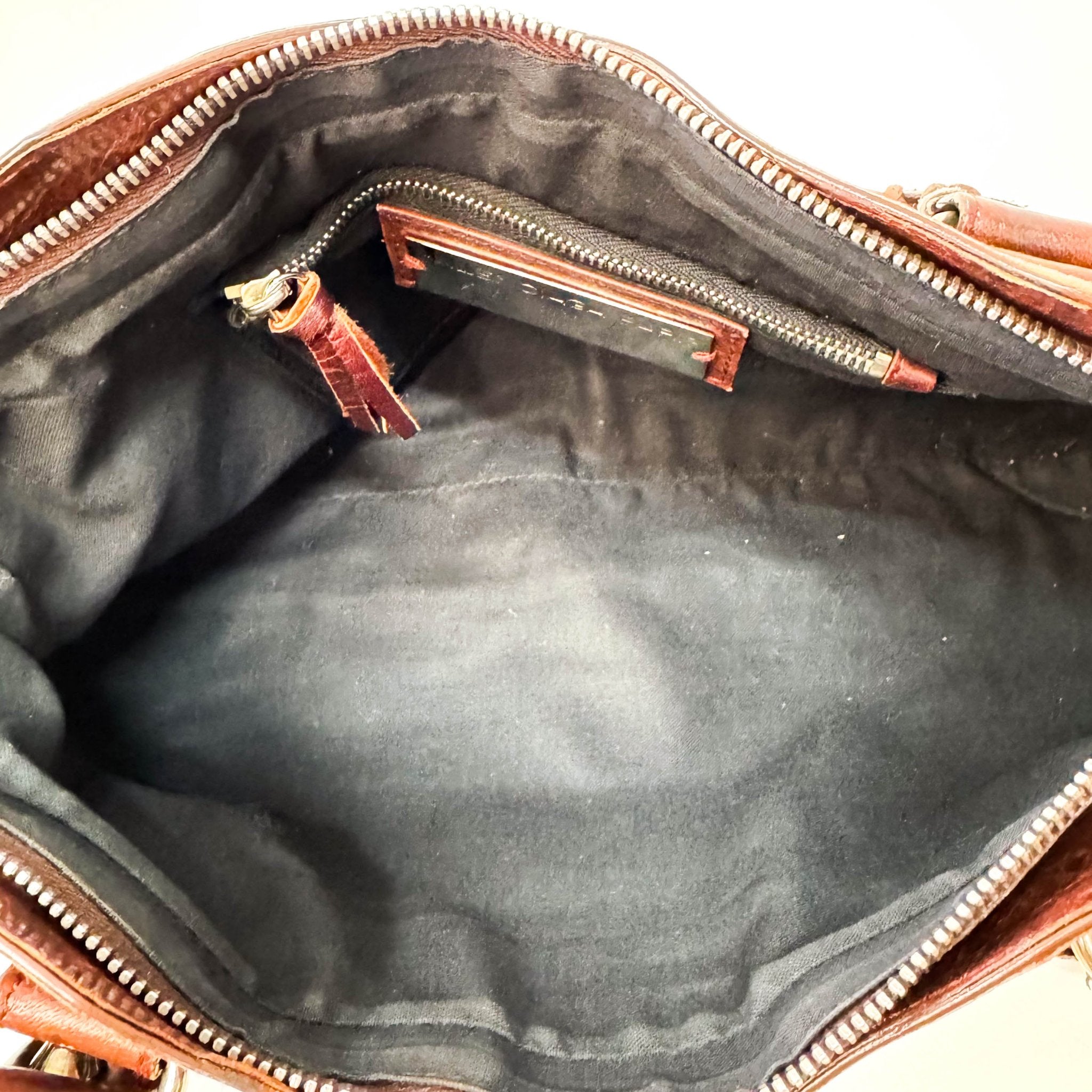 BALENCIAGA Black Suede & Brown Leather The First Handle Bag, in , Sold by HIVE PRELOVED - Handle Bags, Shoulder Bags,