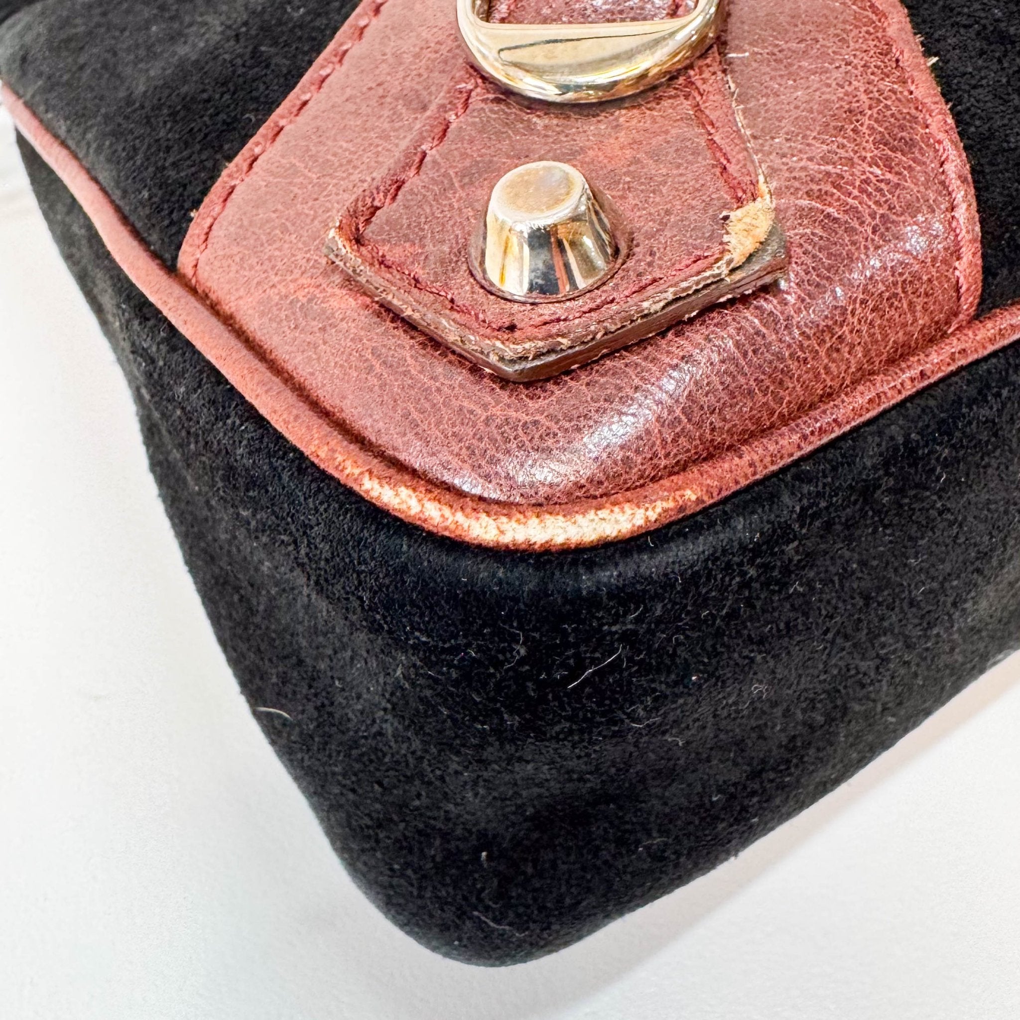 BALENCIAGA Black Suede & Brown Leather The First Handle Bag, in , Sold by HIVE PRELOVED - Handle Bags, Shoulder Bags,