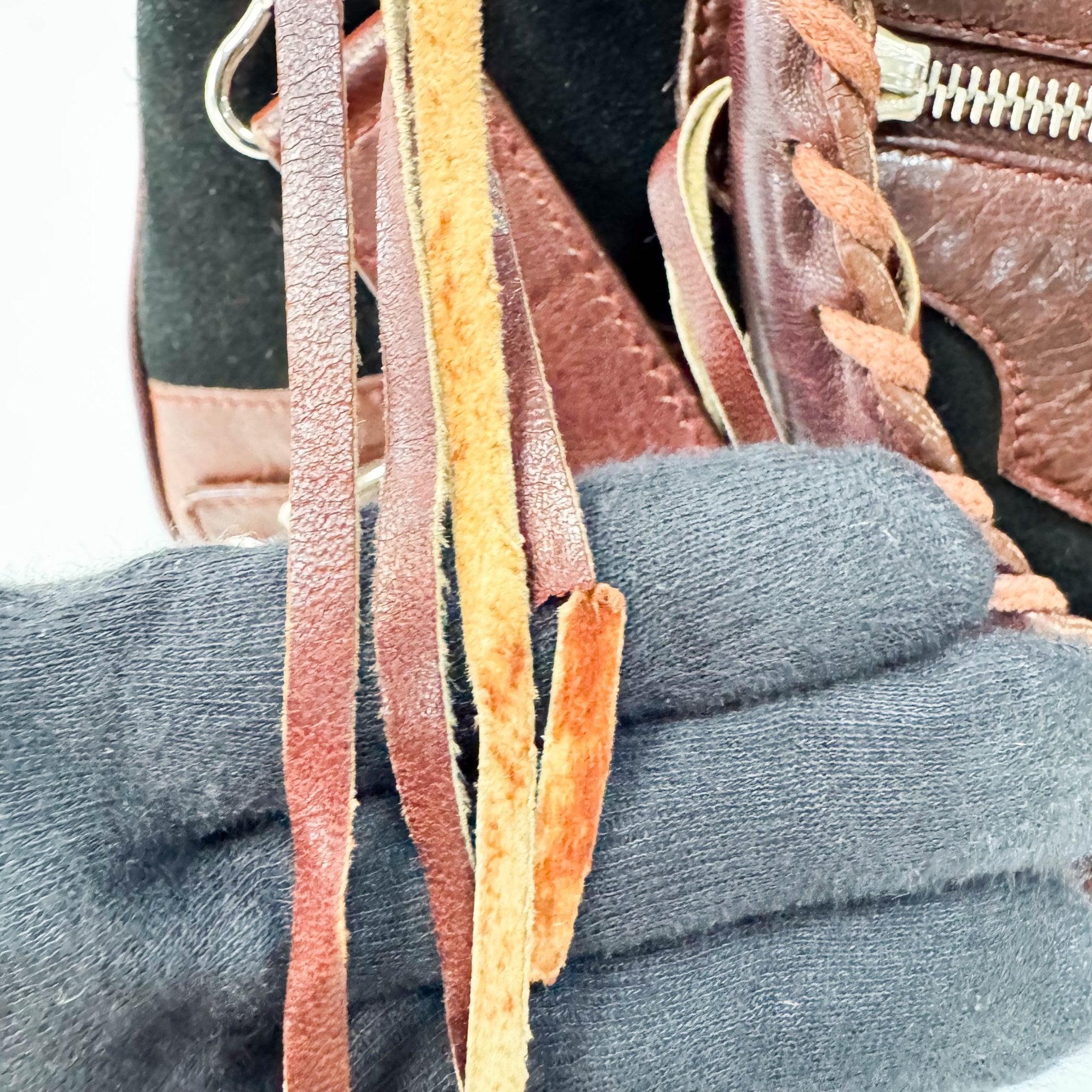 BALENCIAGA Black Suede & Brown Leather The First Handle Bag, in , Sold by HIVE PRELOVED - Handle Bags, Shoulder Bags,