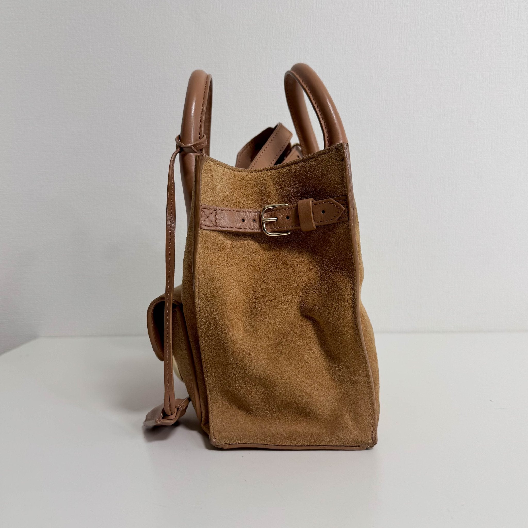 BALENCIAGA Brown Suede Top Handle Bag, in , Sold by HIVE PRELOVED - Handle Bags, Shoulder Bags,