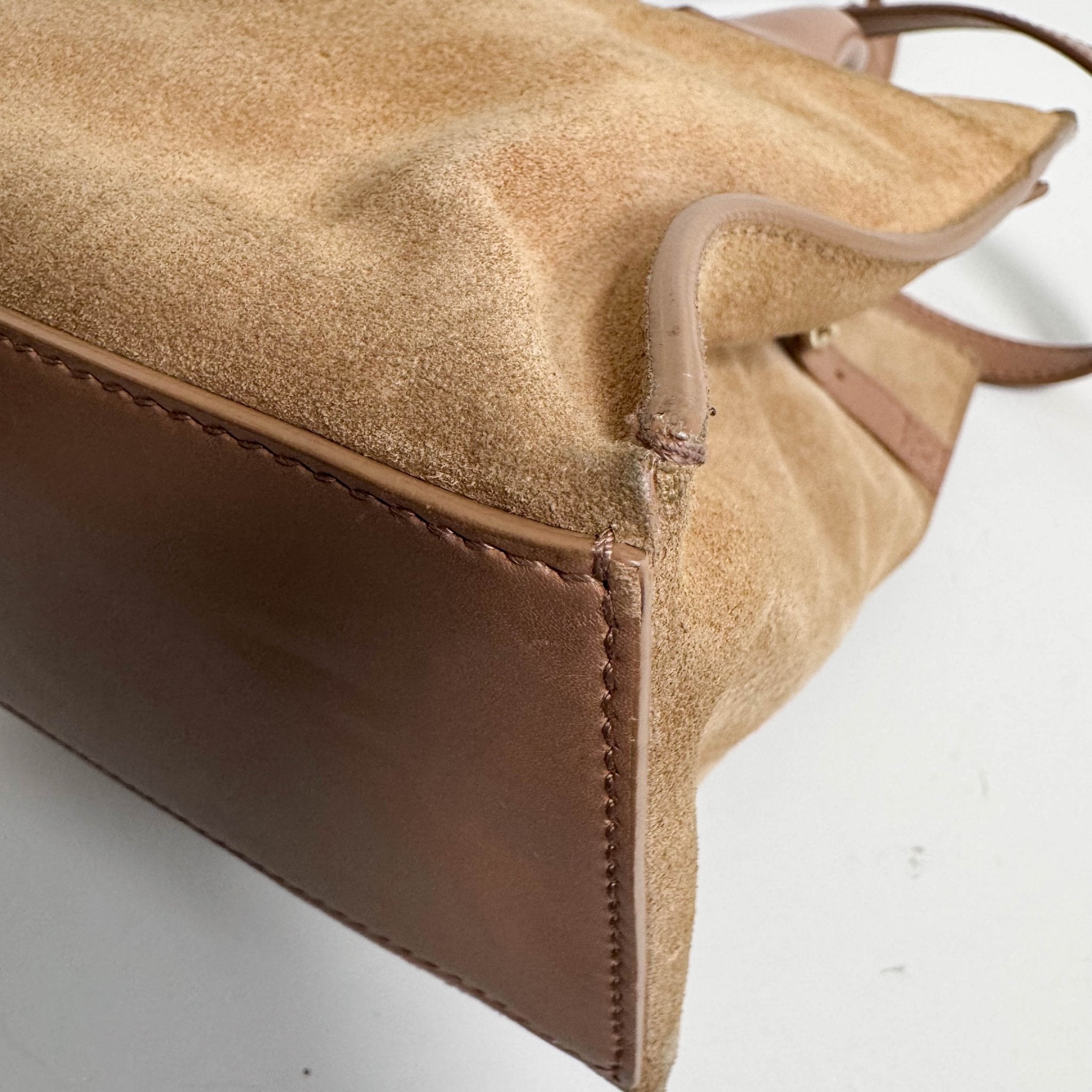 BALENCIAGA Brown Suede Top Handle Bag, in , Sold by HIVE PRELOVED - Handle Bags, Shoulder Bags,