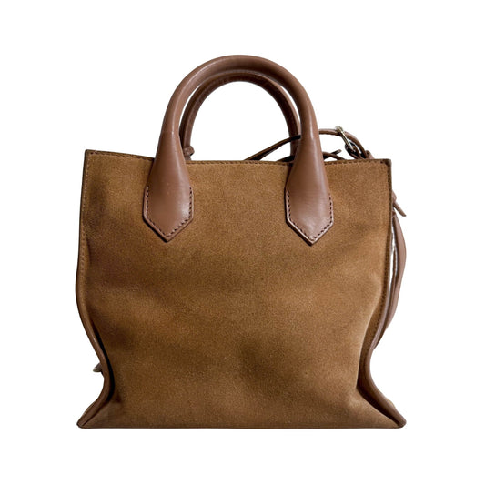 BALENCIAGA Brown Suede Top Handle Bag, in , Sold by HIVE PRELOVED - Handle Bags, Shoulder Bags,