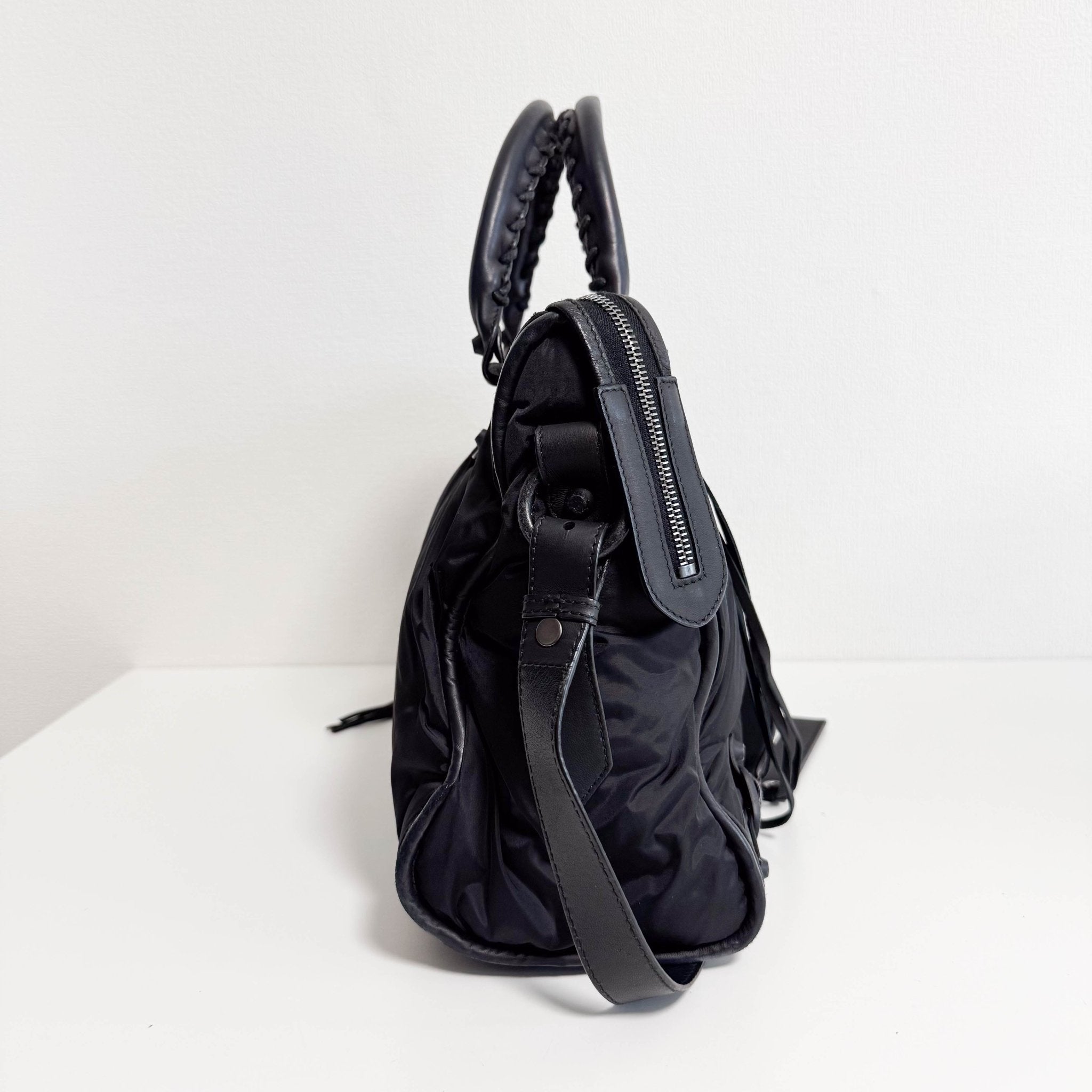 BALENCIAGA City Black Nylon Agneau Classic Hardware, in , Sold by HIVE PRELOVED - Handle Bags, Shoulder Bags,