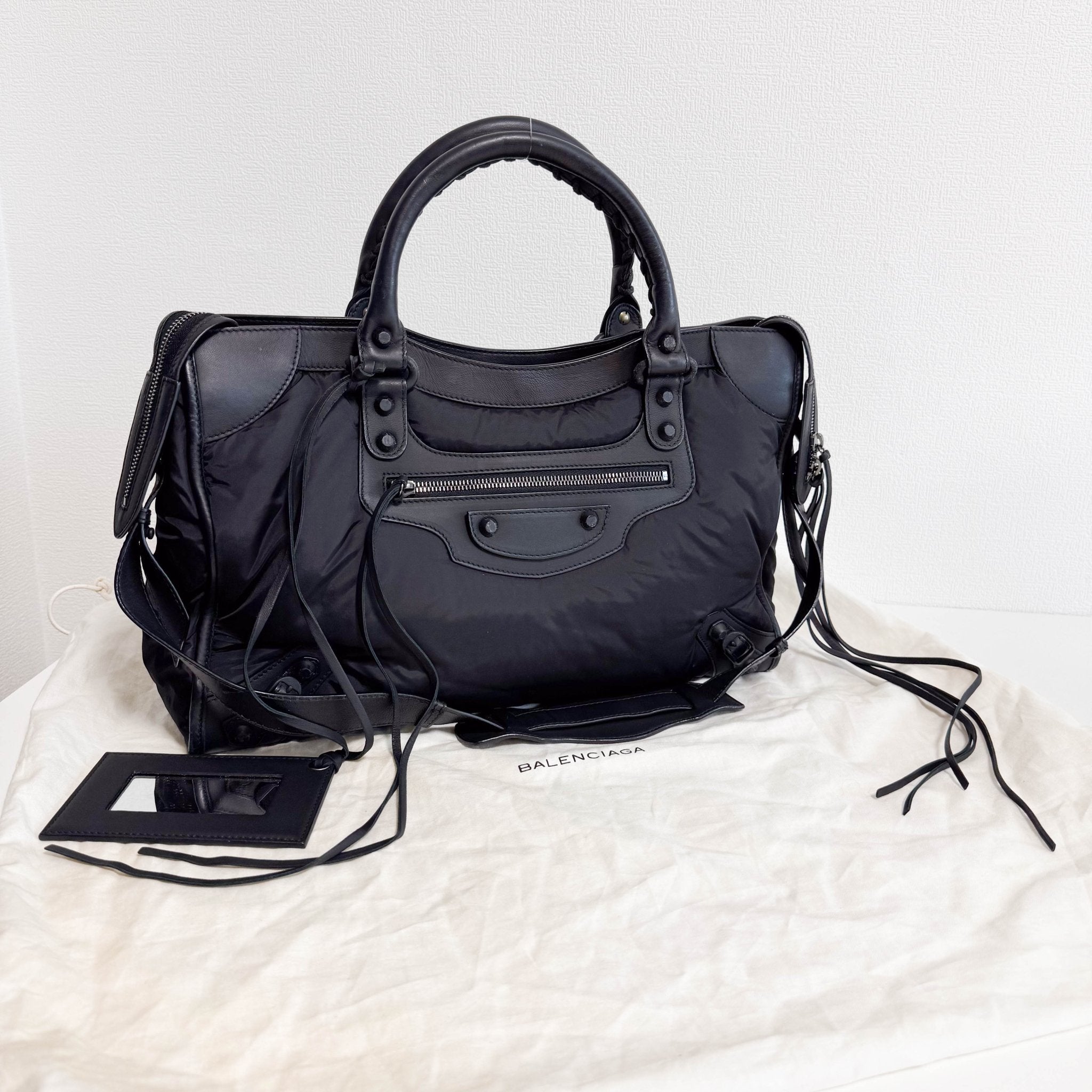 BALENCIAGA City Black Nylon Agneau Classic Hardware, in , Sold by HIVE PRELOVED - Handle Bags, Shoulder Bags,