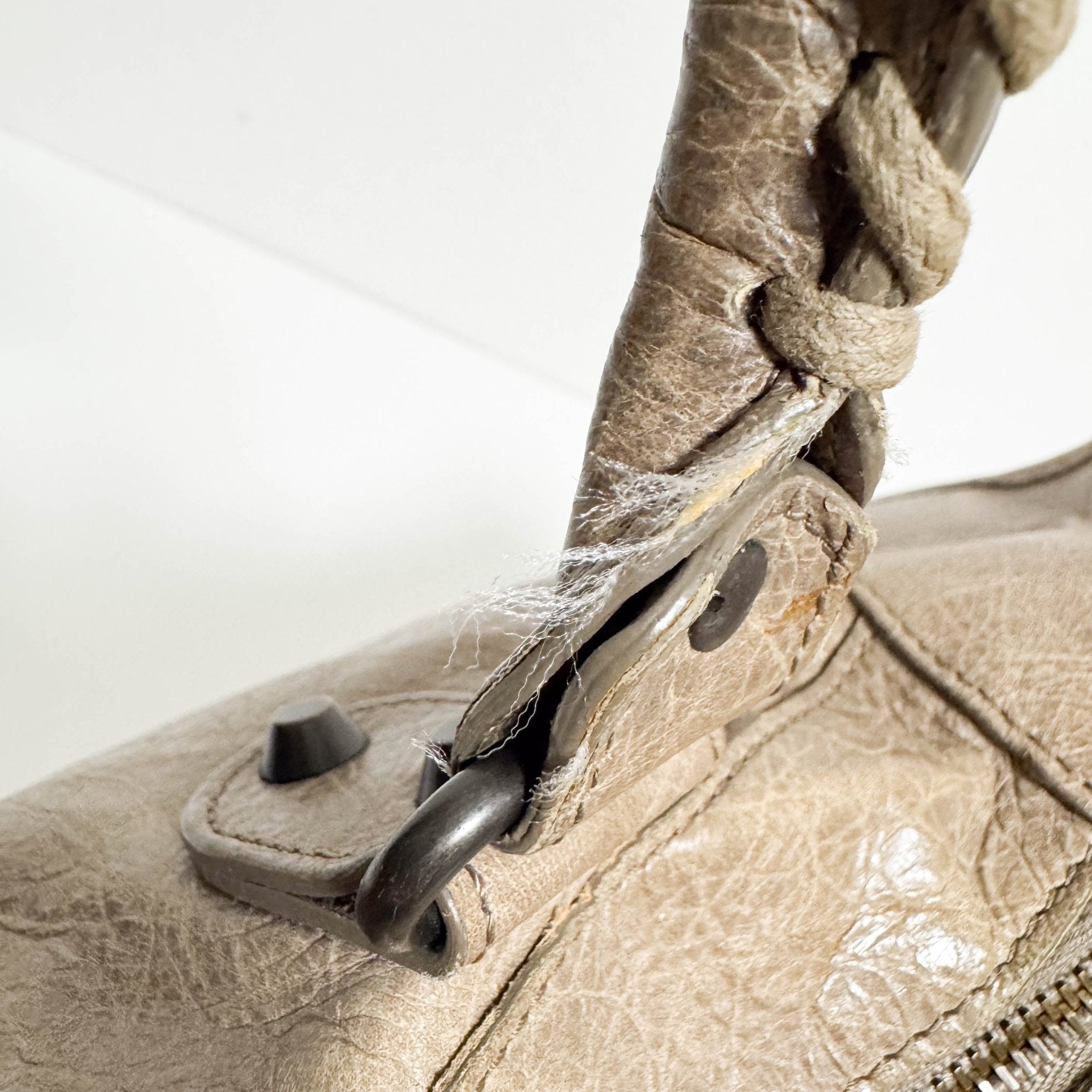 BALENCIAGA City Brown Leather Moto Classic Work Bag, in , Sold by HIVE PRELOVED - Handle Bags, ,