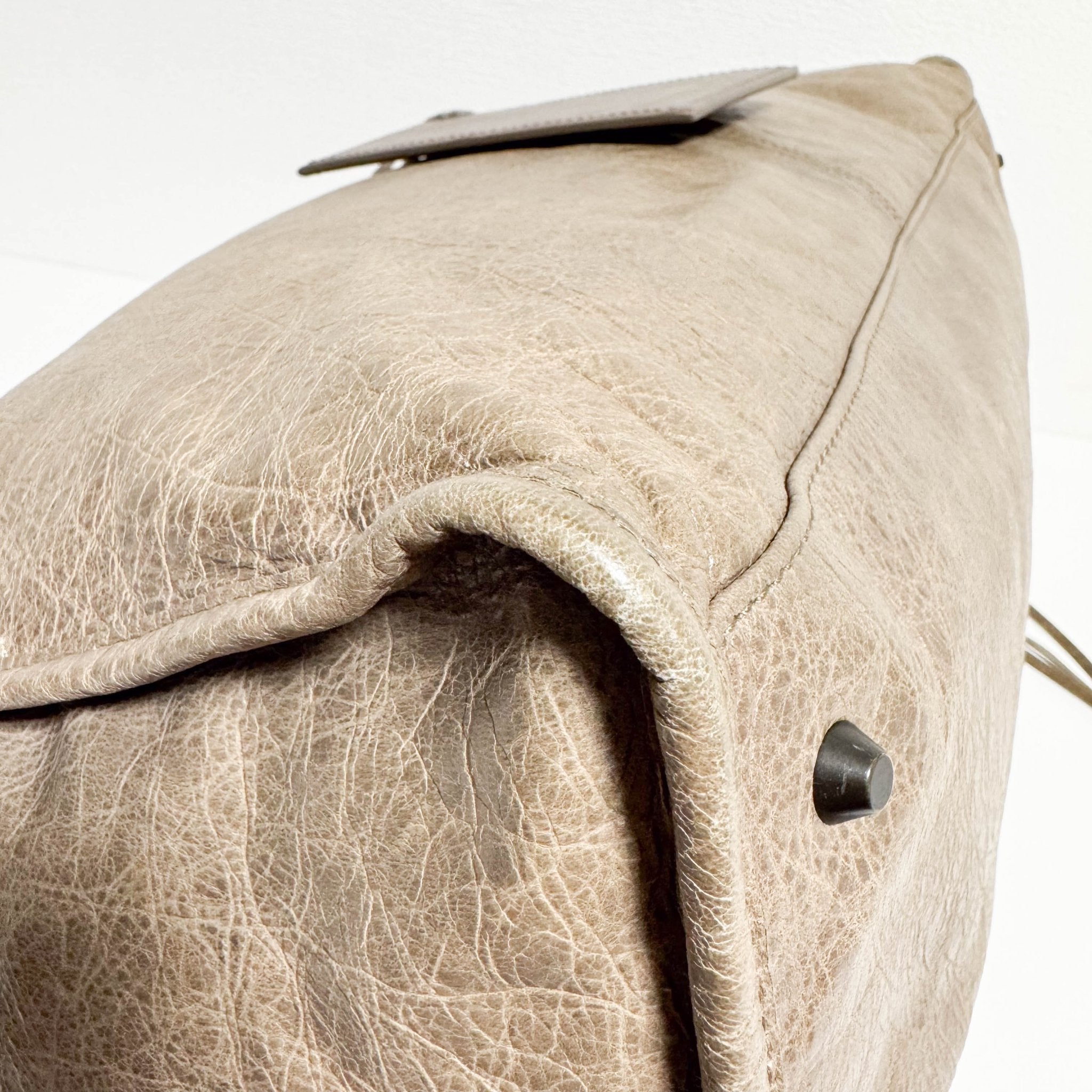 BALENCIAGA City Brown Leather Moto Classic Work Bag, in , Sold by HIVE PRELOVED - Handle Bags, ,