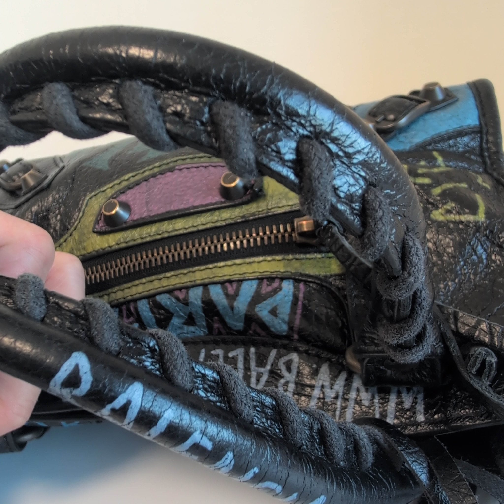 BALENCIAGA City Graffiti Small Bag Black, in , Sold by HIVE PRELOVED - Handle Bags, ,