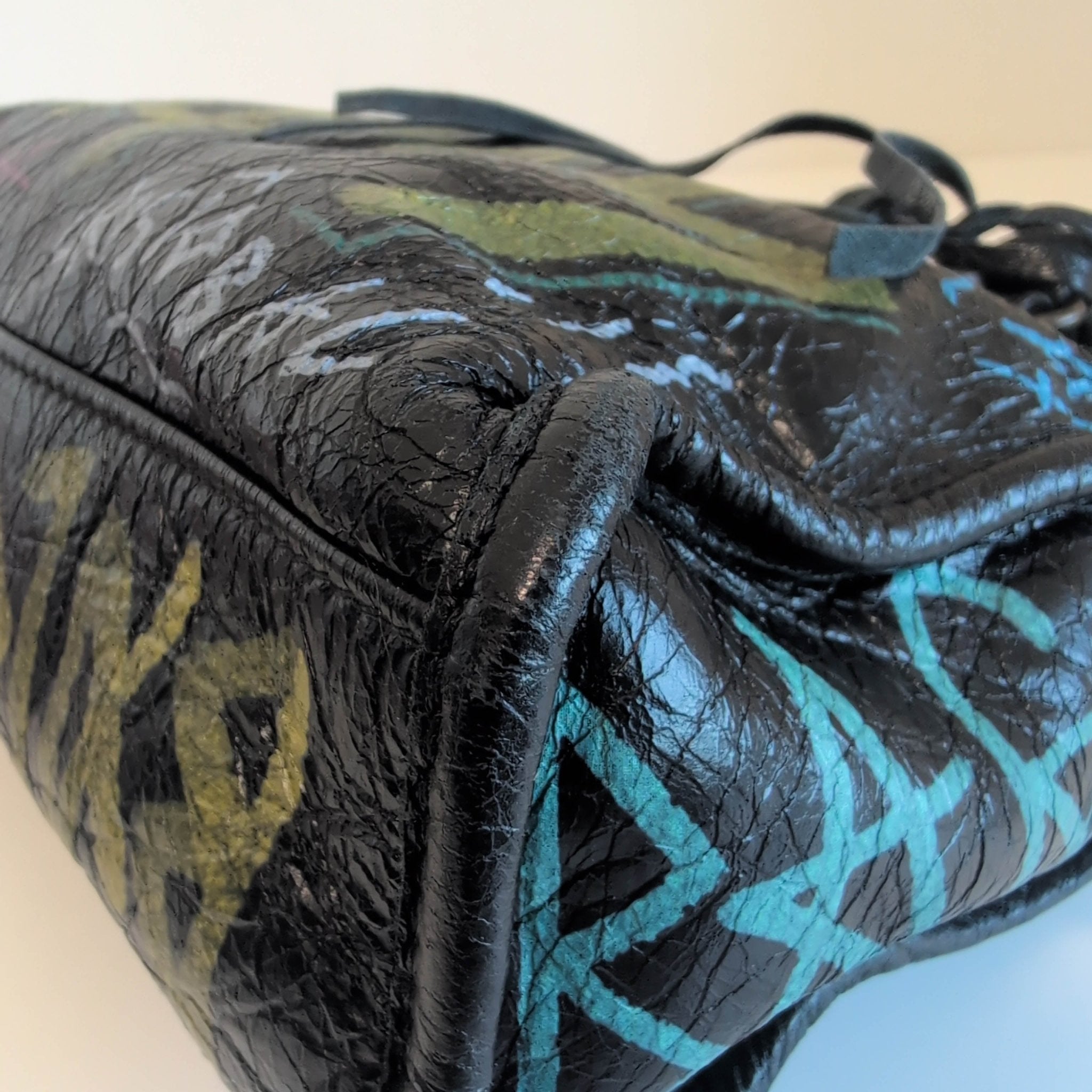 BALENCIAGA City Graffiti Small Bag Black, in , Sold by HIVE PRELOVED - Handle Bags, ,