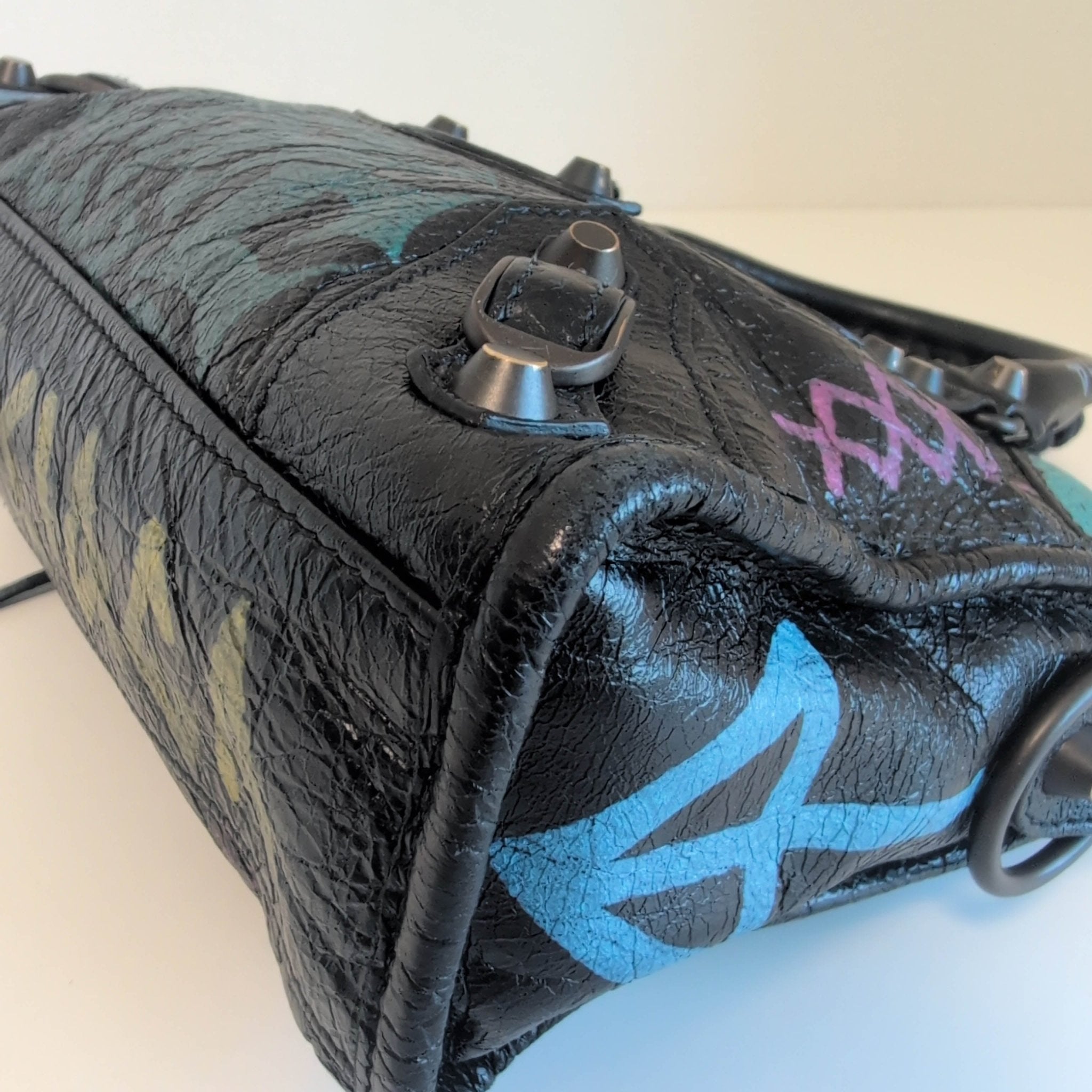 BALENCIAGA City Graffiti Small Bag Black, in , Sold by HIVE PRELOVED - Handle Bags, ,