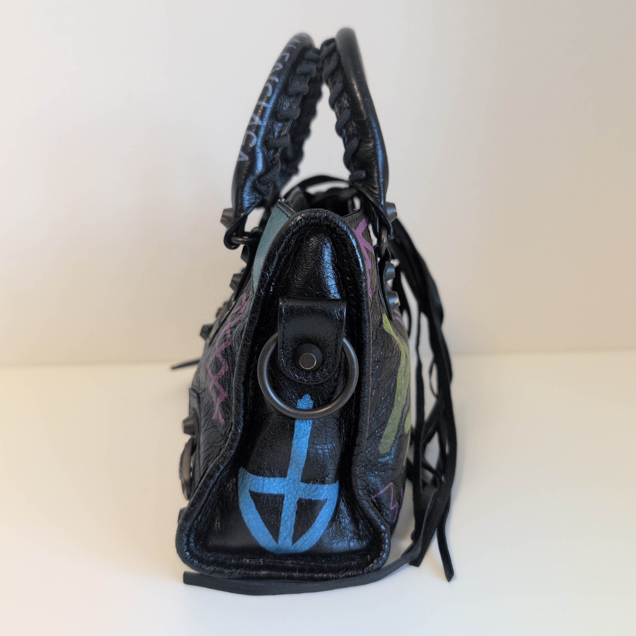BALENCIAGA City Graffiti Small Bag Black, in , Sold by HIVE PRELOVED - Handle Bags, ,