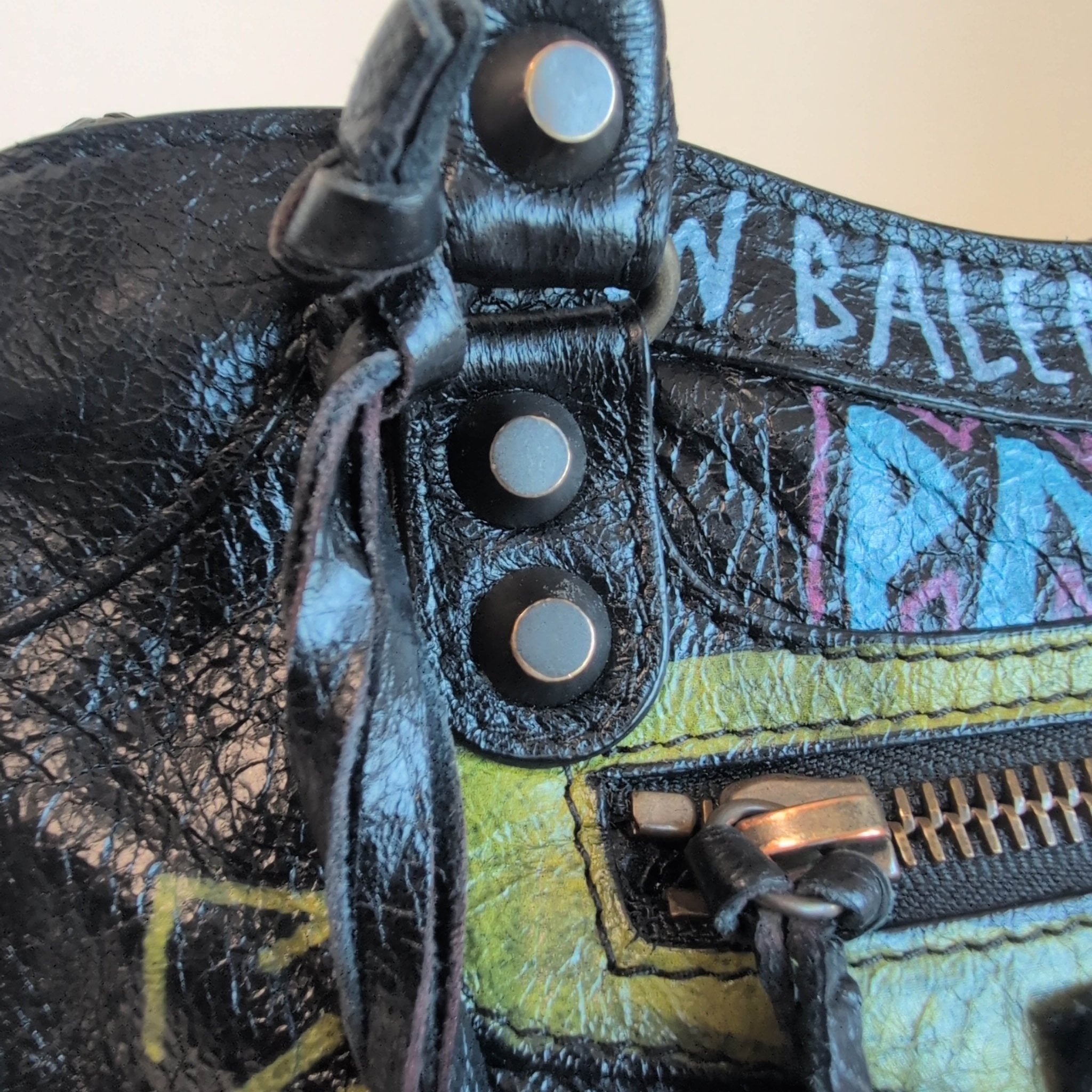 BALENCIAGA City Graffiti Small Bag Black, in , Sold by HIVE PRELOVED - Handle Bags, ,