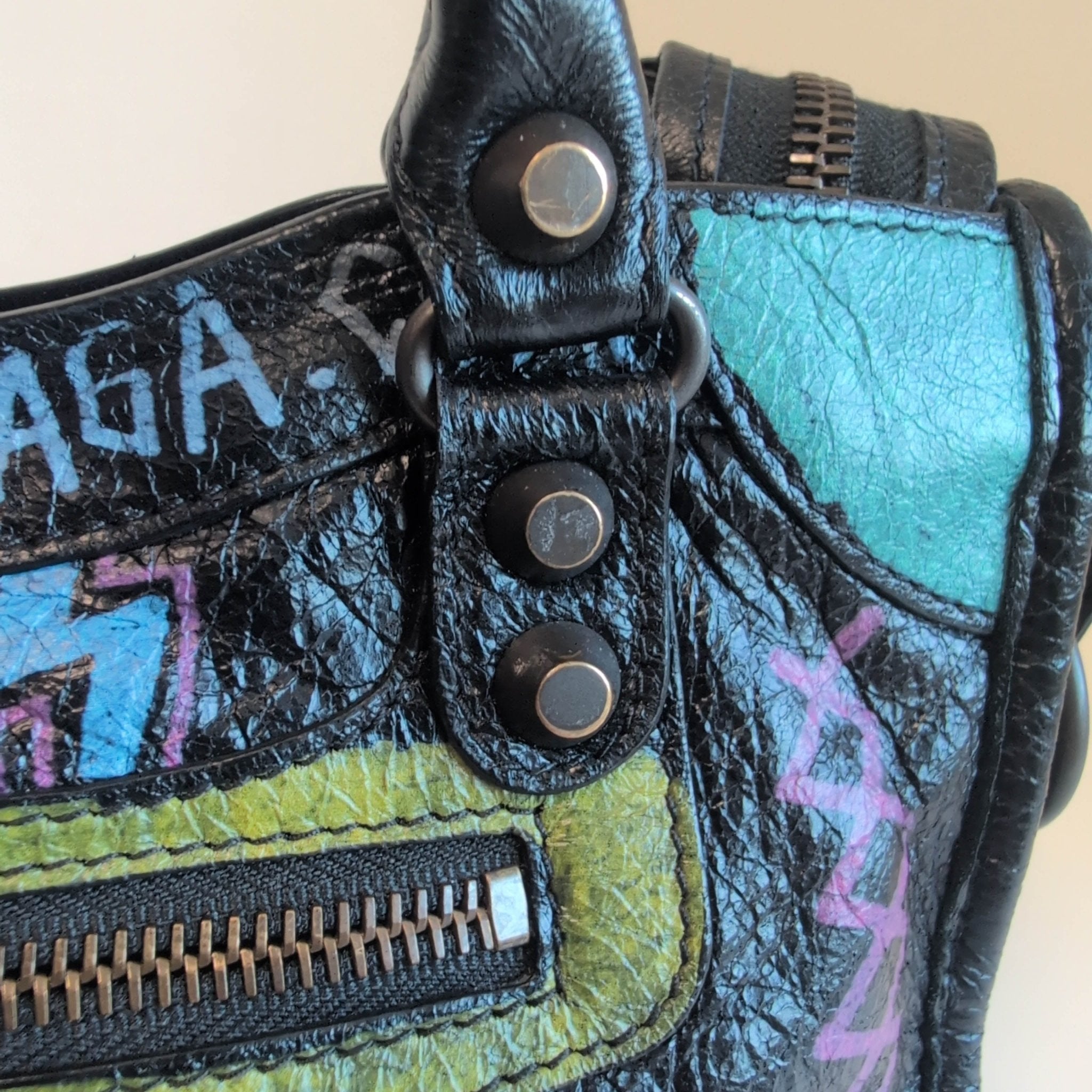 BALENCIAGA City Graffiti Small Bag Black, in , Sold by HIVE PRELOVED - Handle Bags, ,