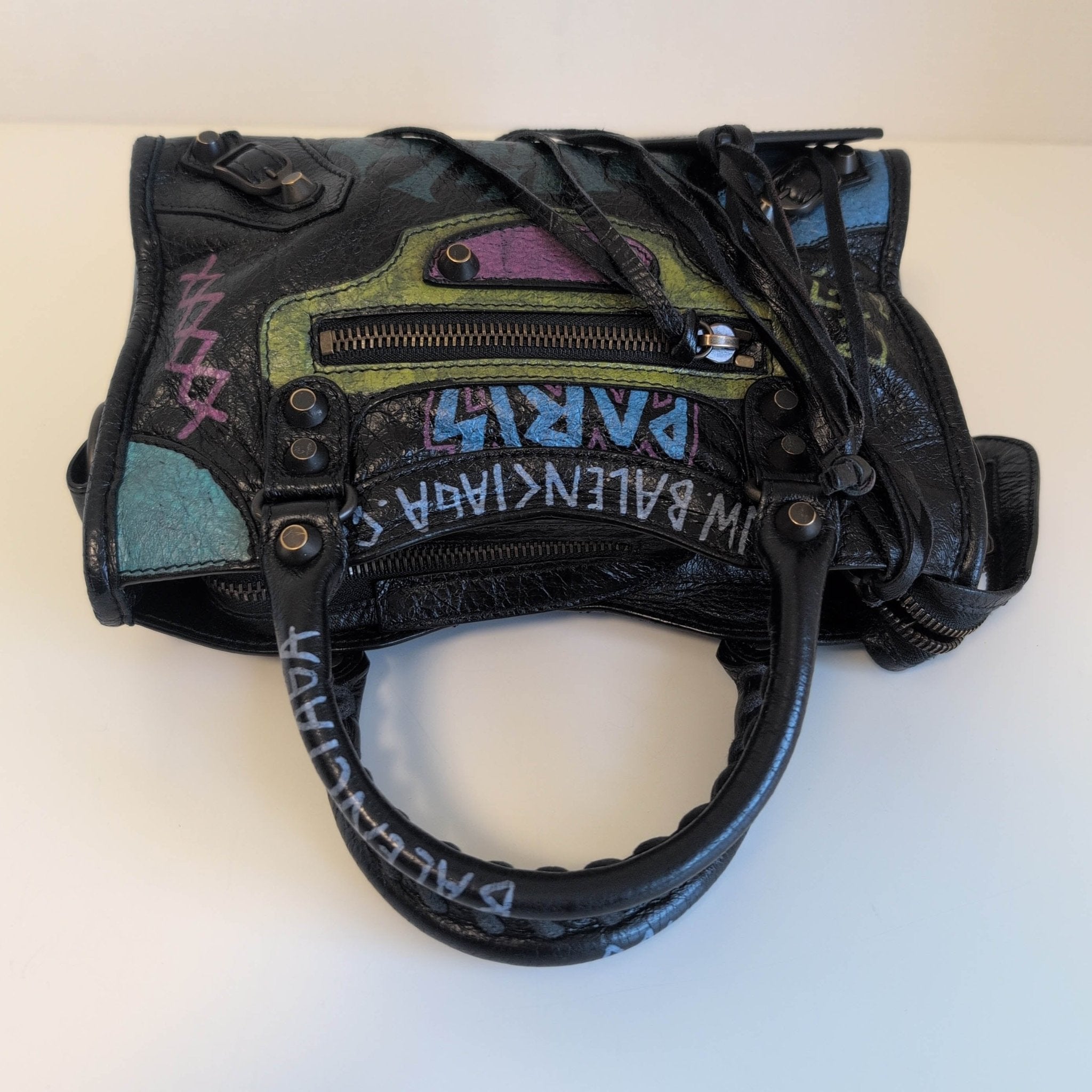 BALENCIAGA City Graffiti Small Bag Black, in , Sold by HIVE PRELOVED - Handle Bags, ,