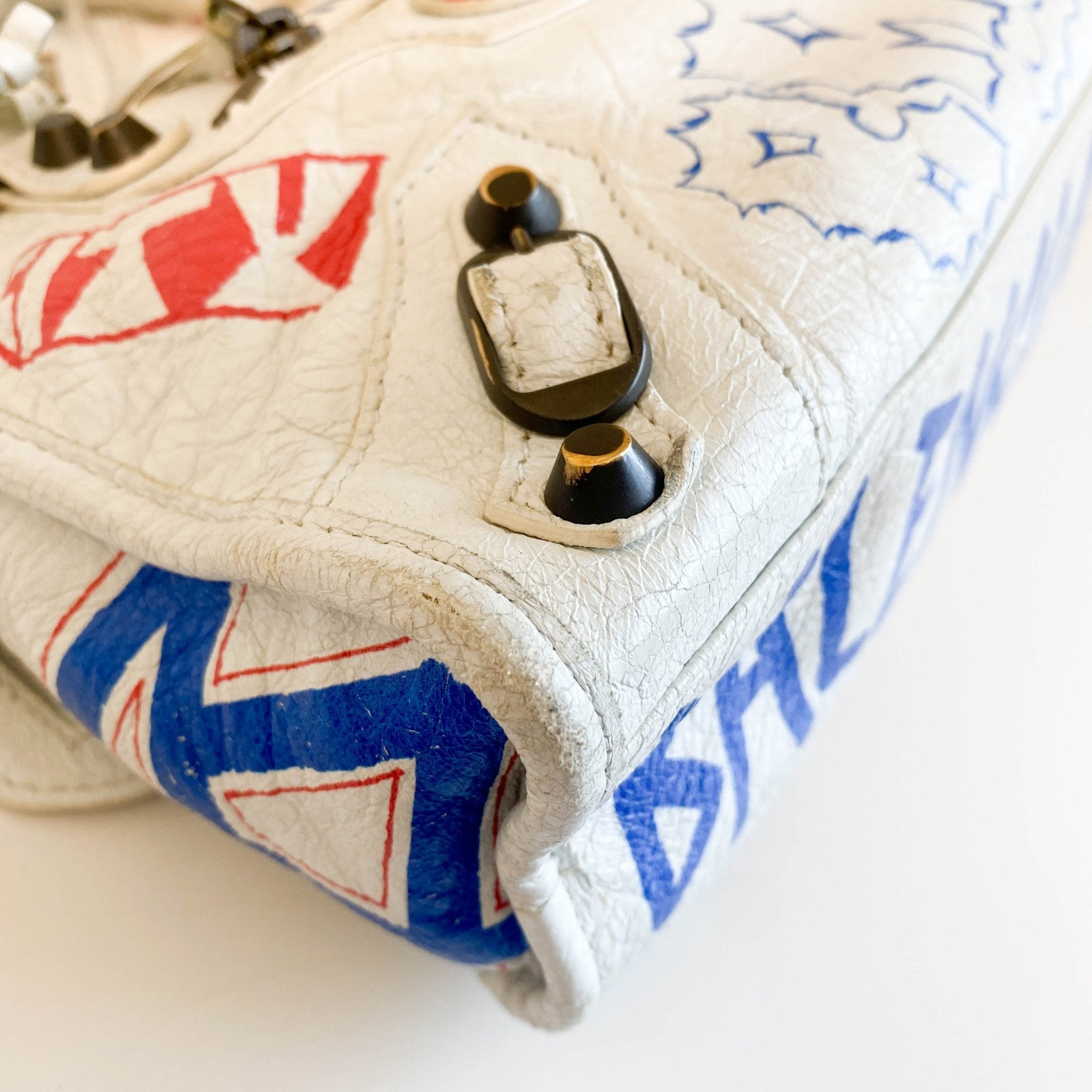 BALENCIAGA City Graffiti Small Bag White, in , Sold by HIVE PRELOVED - Handle Bags, ,