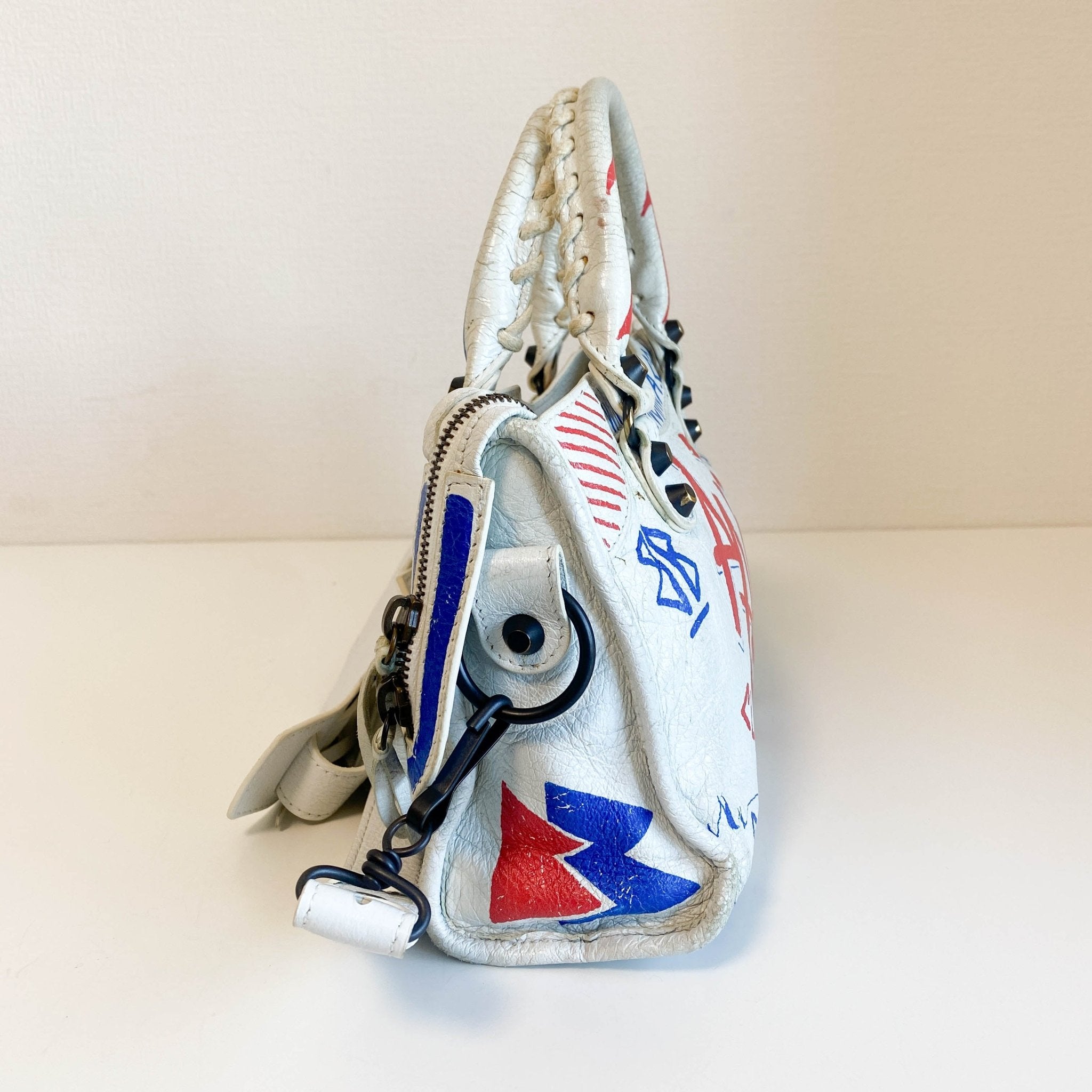 BALENCIAGA City Graffiti Small Bag White, in , Sold by HIVE PRELOVED - Handle Bags, ,