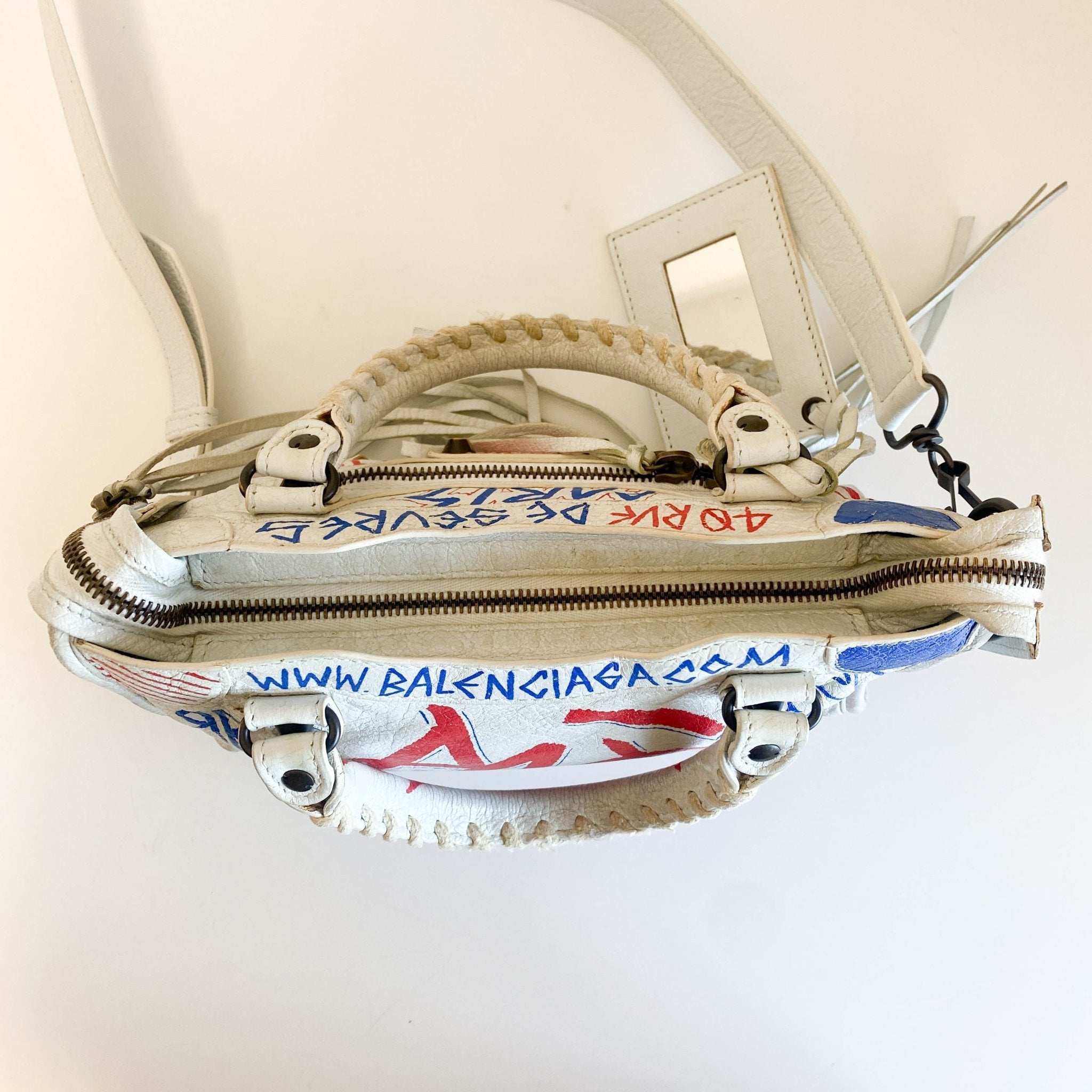 BALENCIAGA City Graffiti Small Bag White, in , Sold by HIVE PRELOVED - Handle Bags, ,