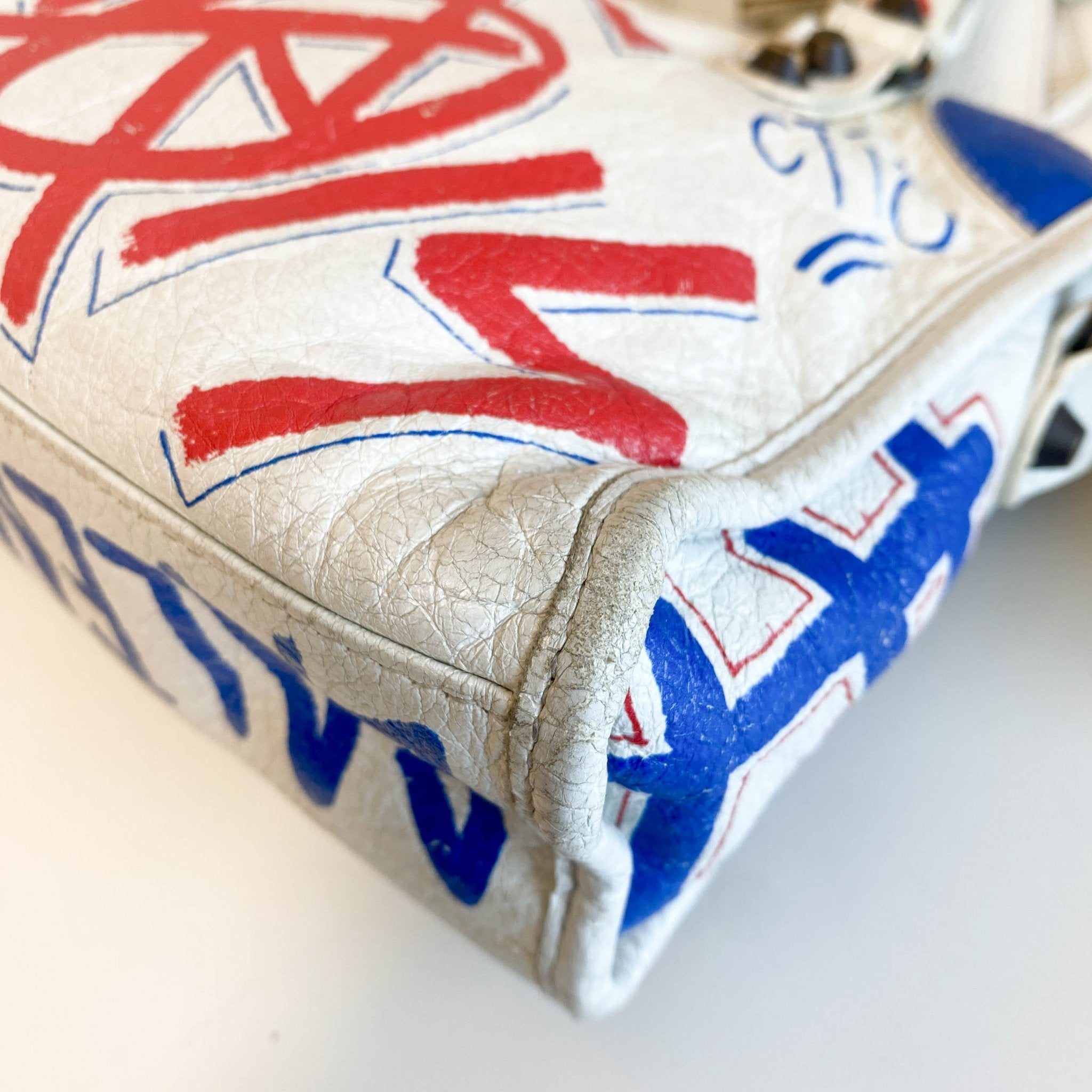 BALENCIAGA City Graffiti Small Bag White, in , Sold by HIVE PRELOVED - Handle Bags, ,
